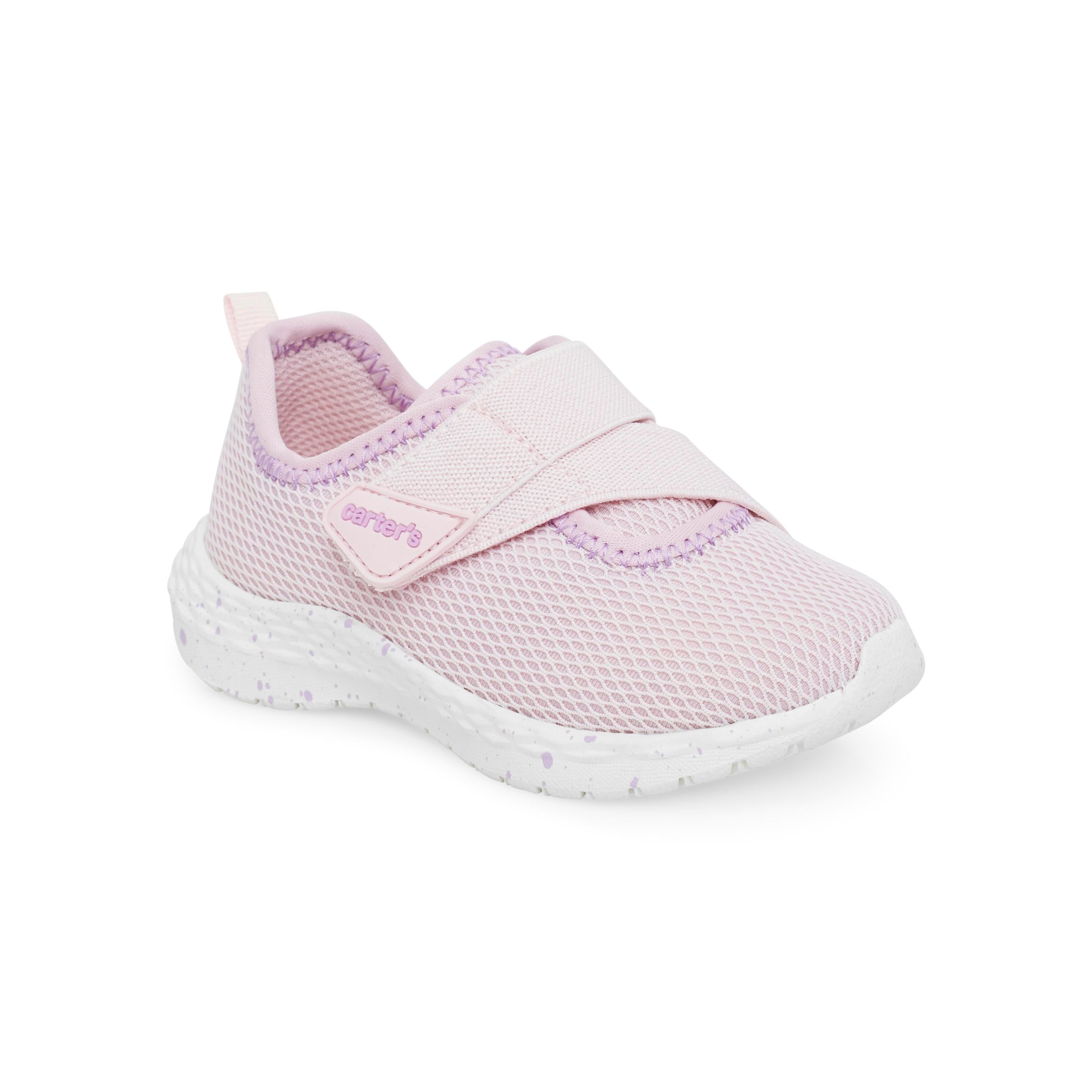 Kids Girls Kid Pull On Logo Sneakers 10 Carter s