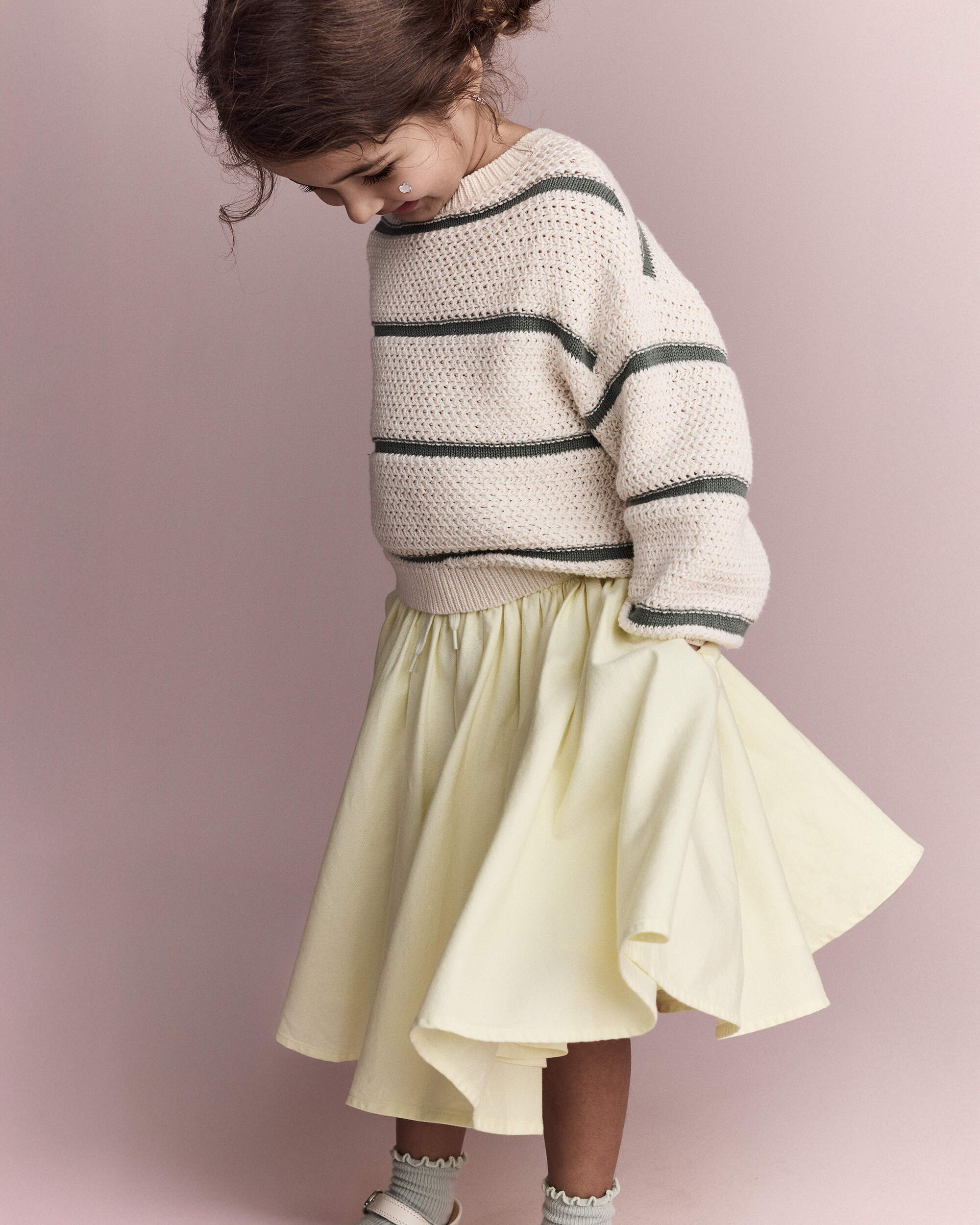 Toddler Girl Avenue Twirl™ Midi Skirt - Yellow