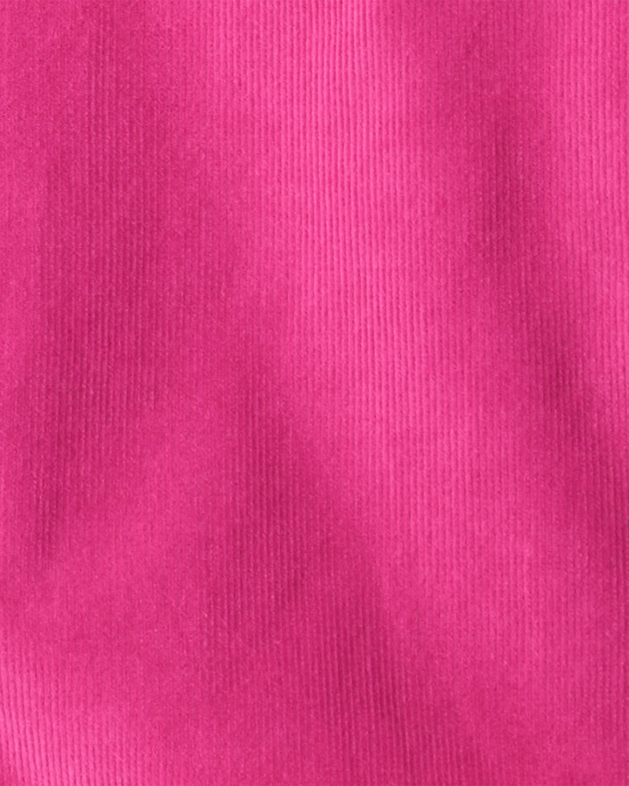 Girls Corduroy Button-Down Shirt - Pink