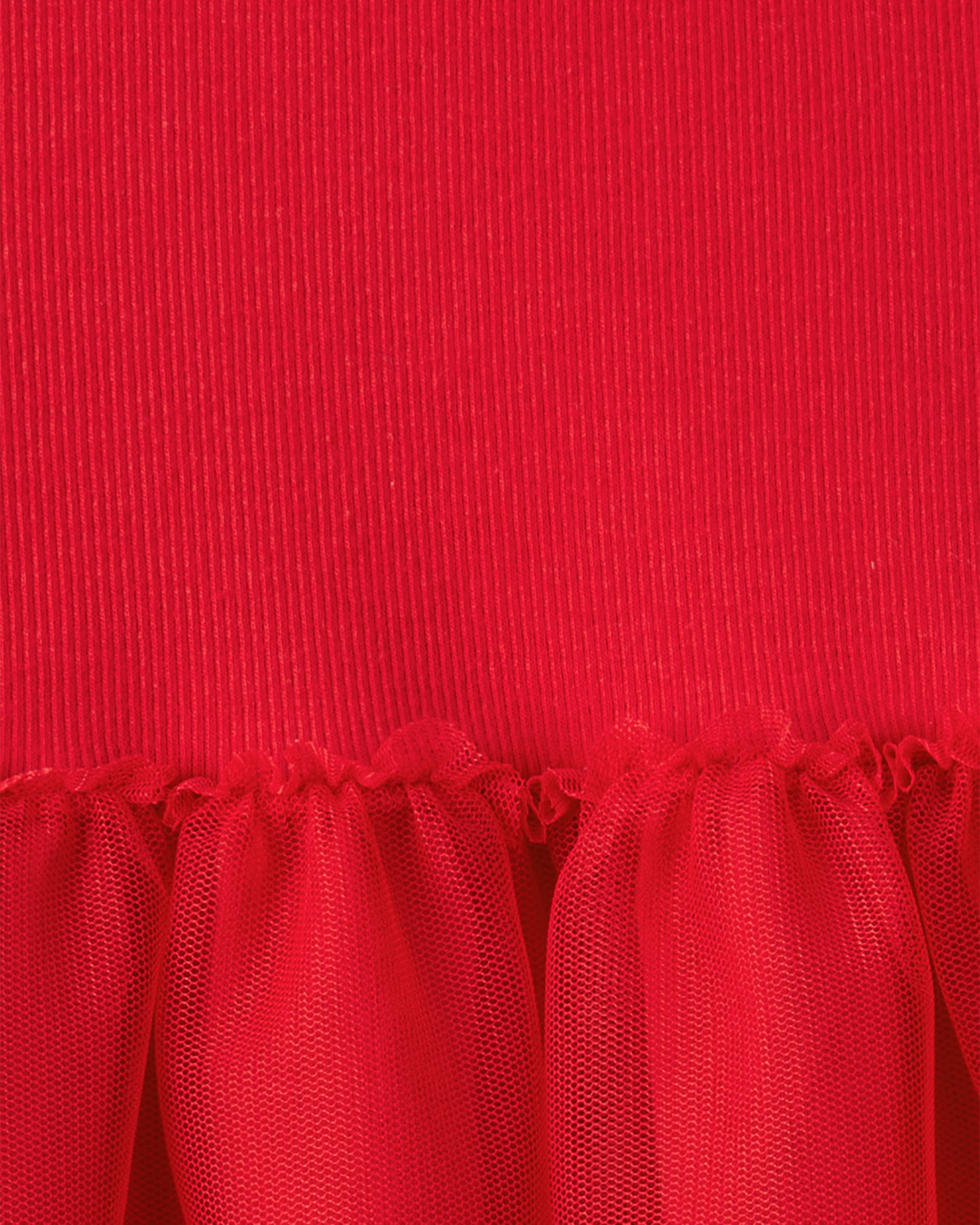 Baby Girl Long-Sleeve Tee & Heart Pant Set - Red