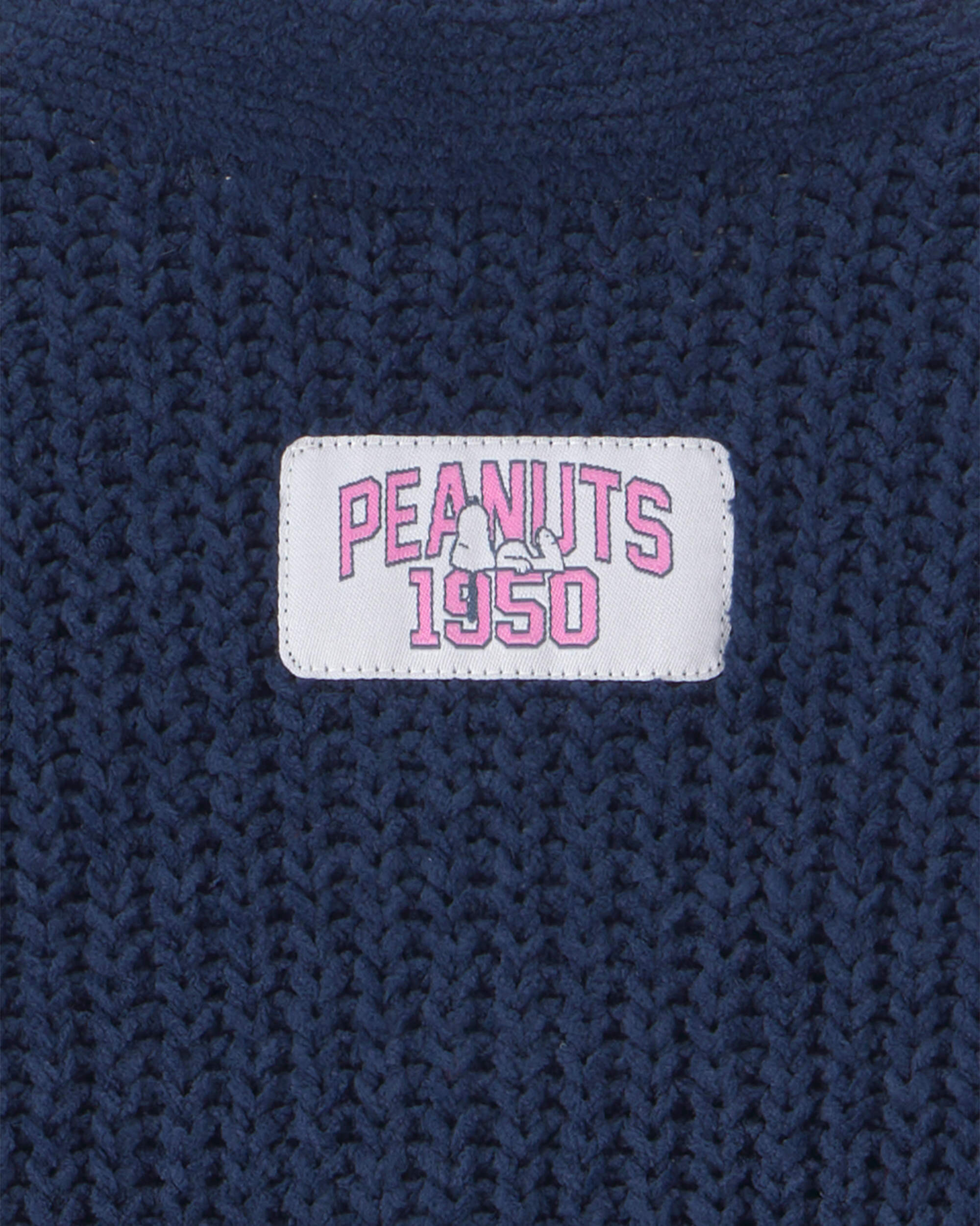 Girls Peanuts Snoopy Cardigan Sweater - Navy Blue