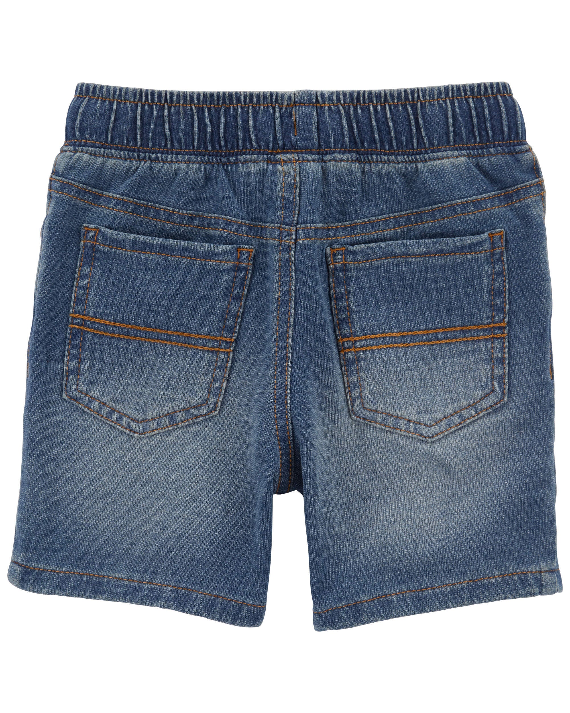 Pull on jean shorts top