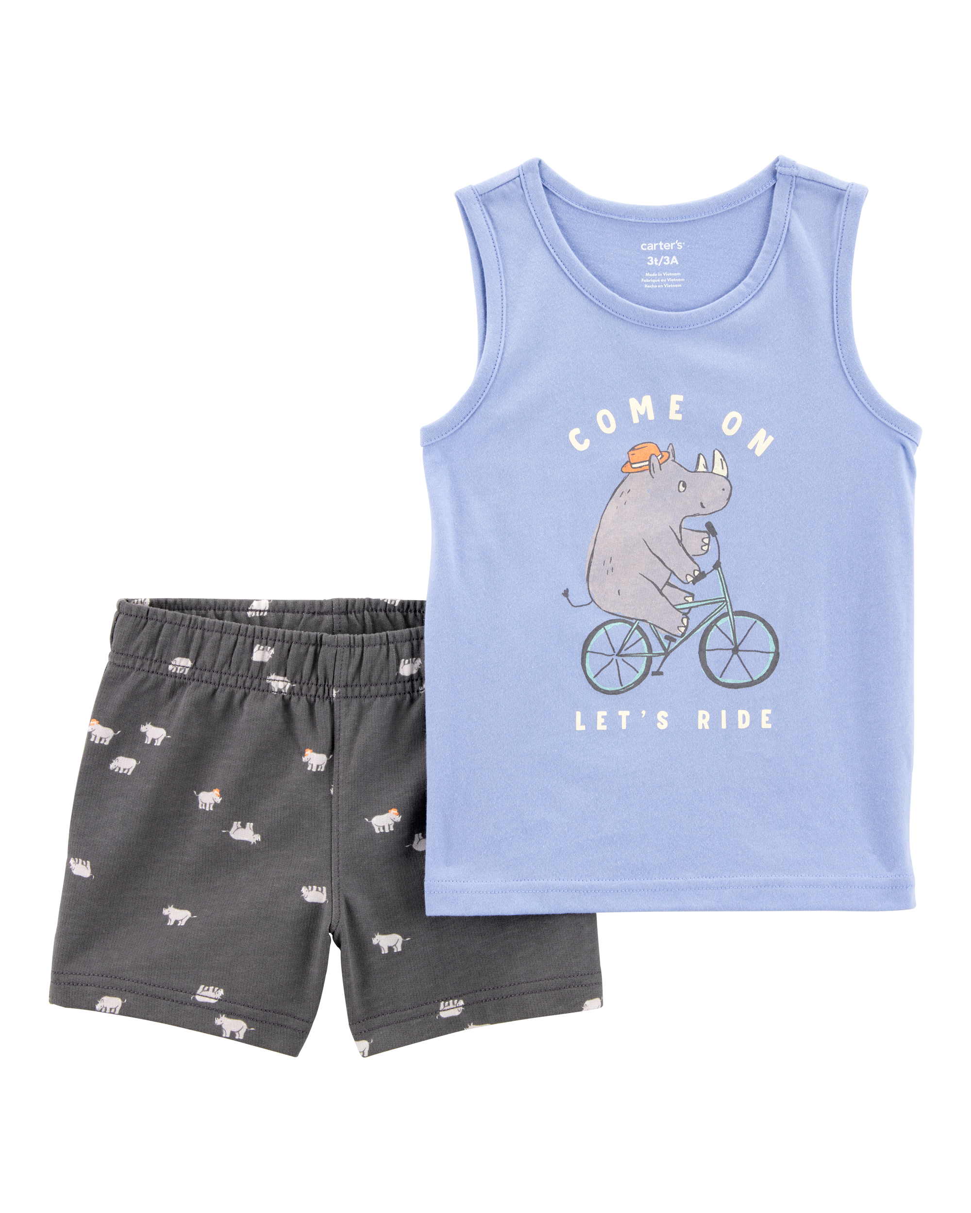 Toddler 2-Piece Rhino Tank & Pull-On Short Set