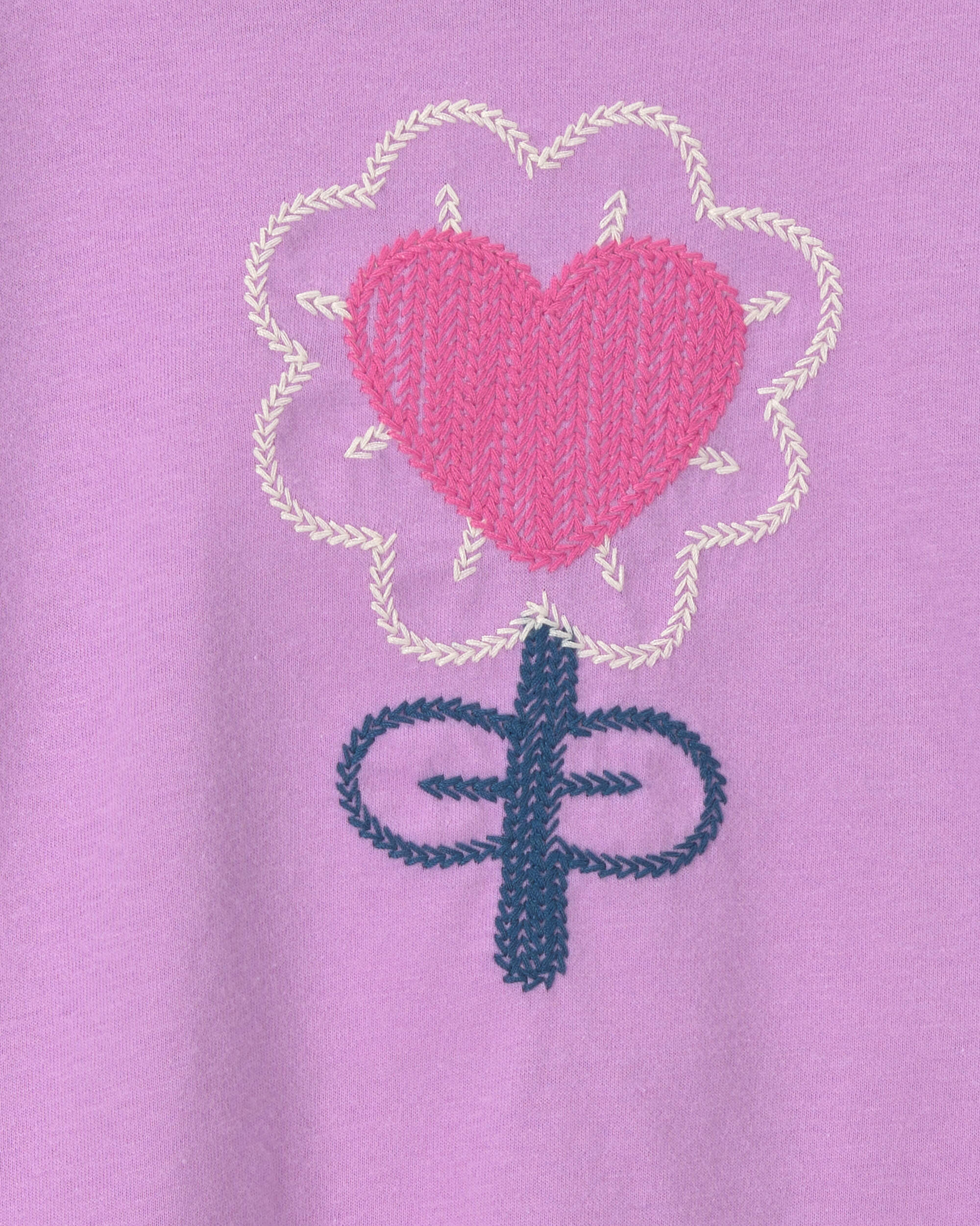 Toddler Girl Flower Long-Sleeve Top - Purple