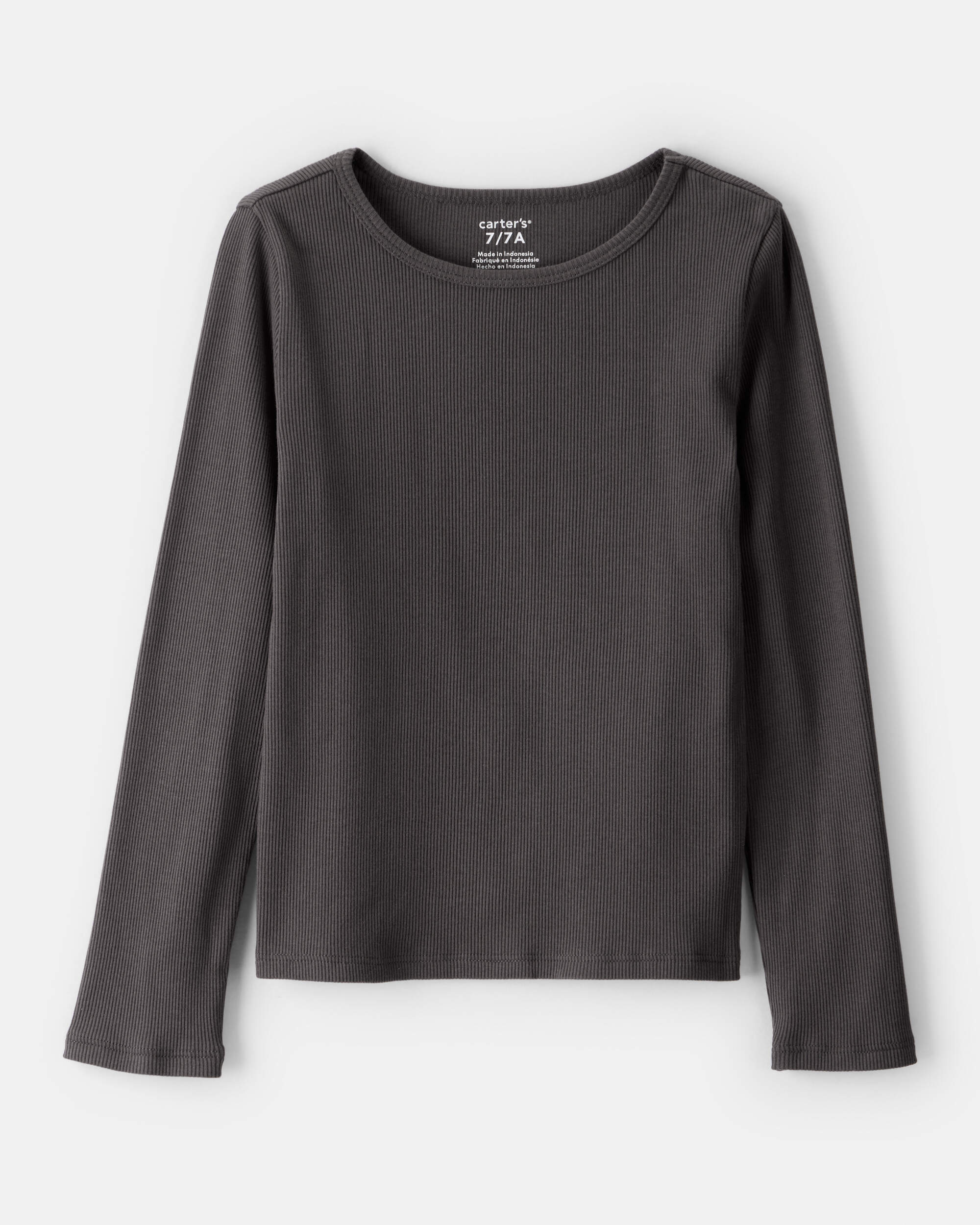 Girls 2-Piece Plaid Long-Sleeve Dress Set - White