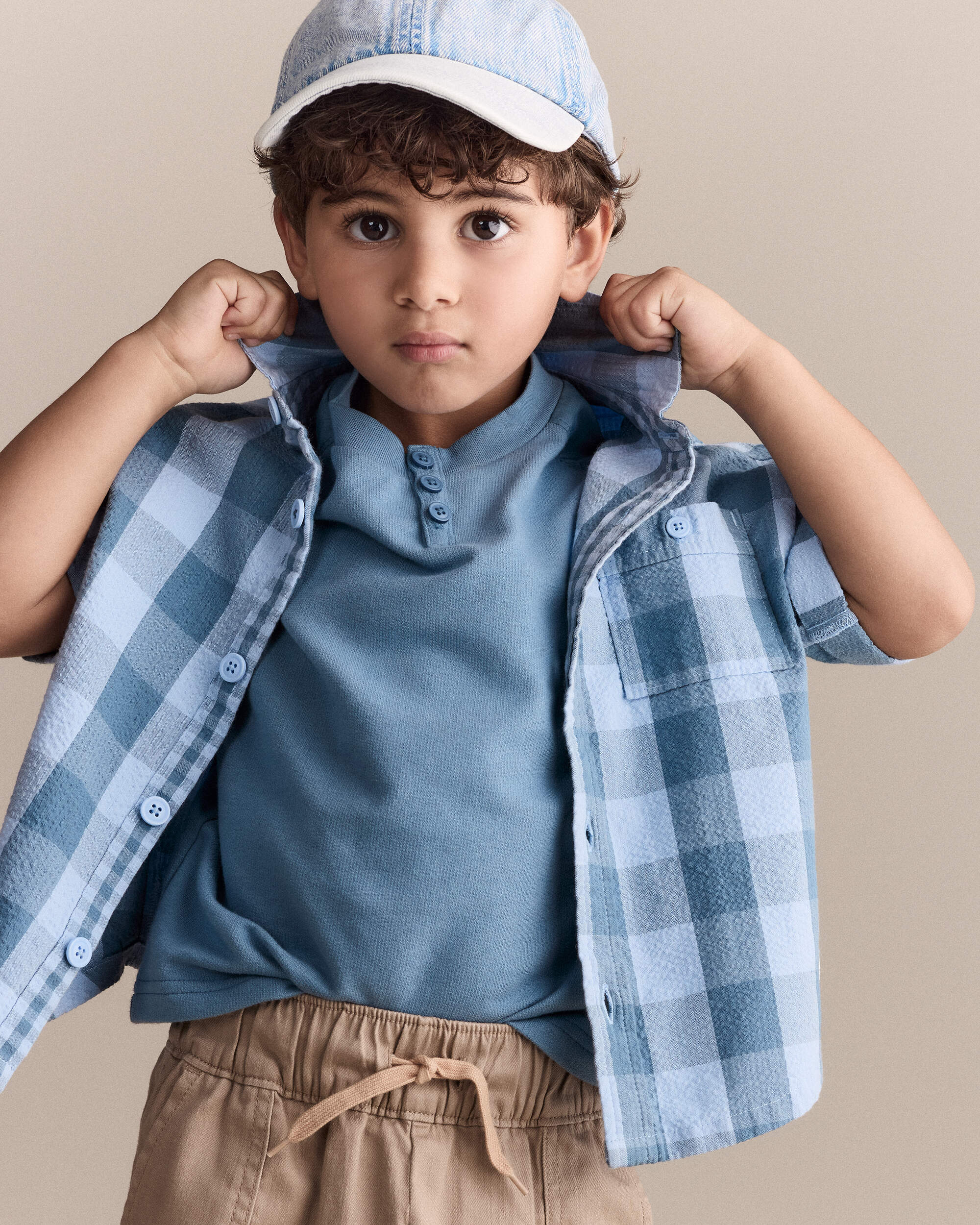 Toddler Boy Henley Tee - Teal