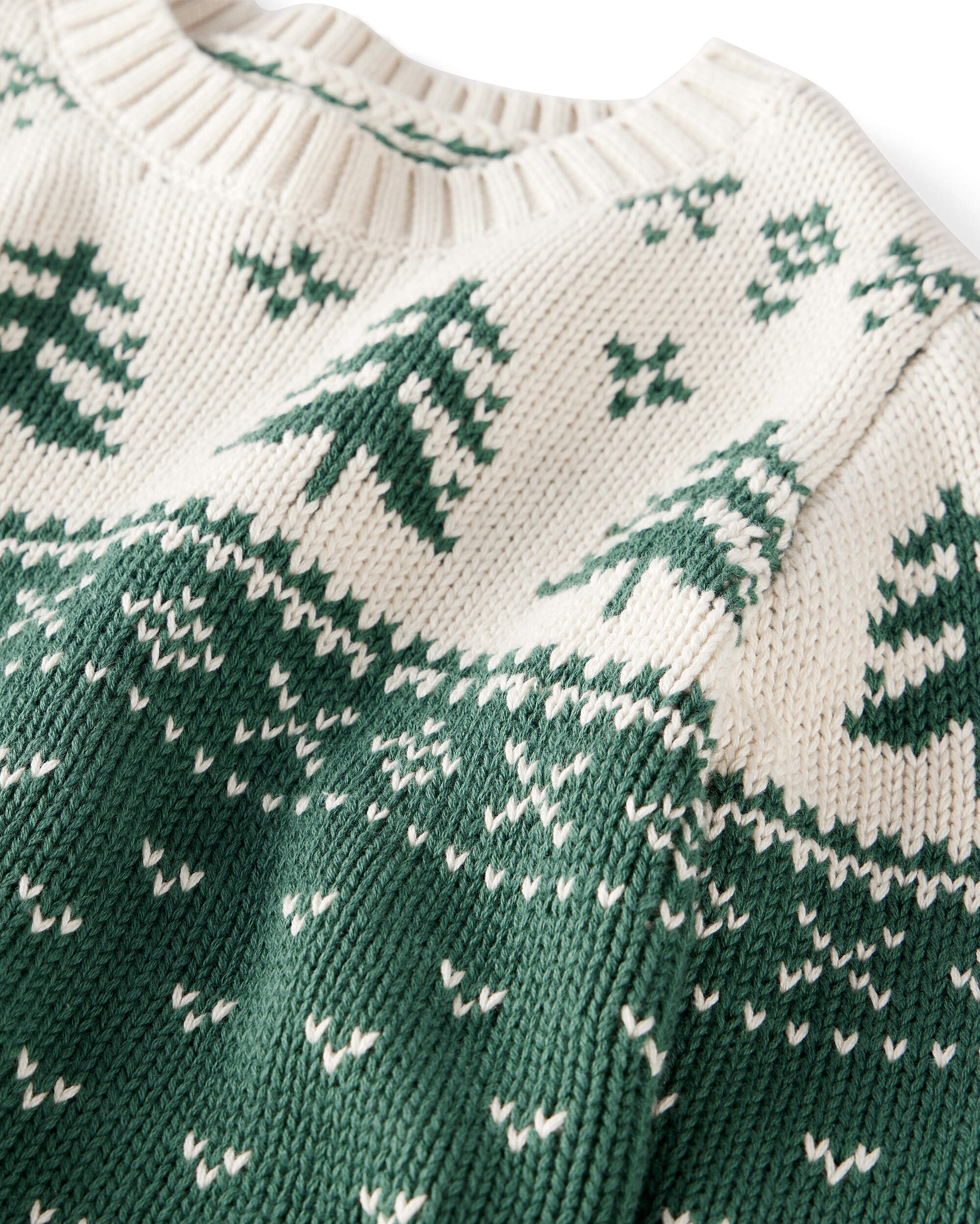 Baby Organic Cotton Fair Isle Sweater Knit Pullover