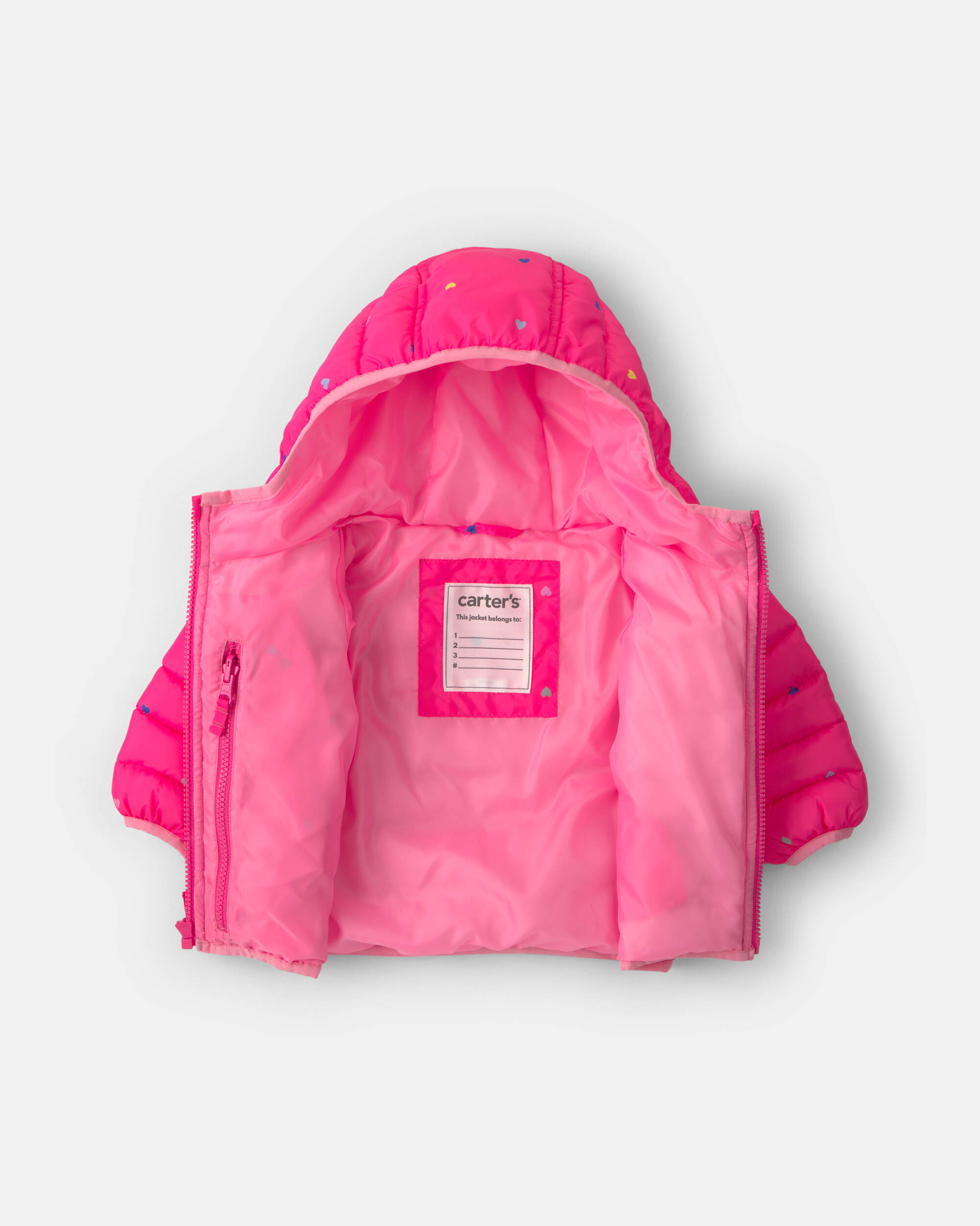 Baby Girl Midweight Packable Puffer- Pink