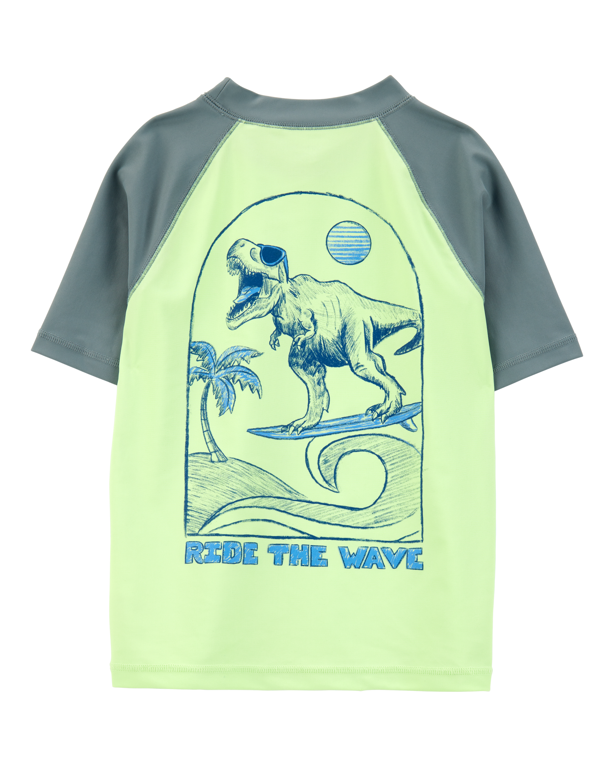 Kid 2-Piece Dinosaur Rashguard & Swim Trunk Set