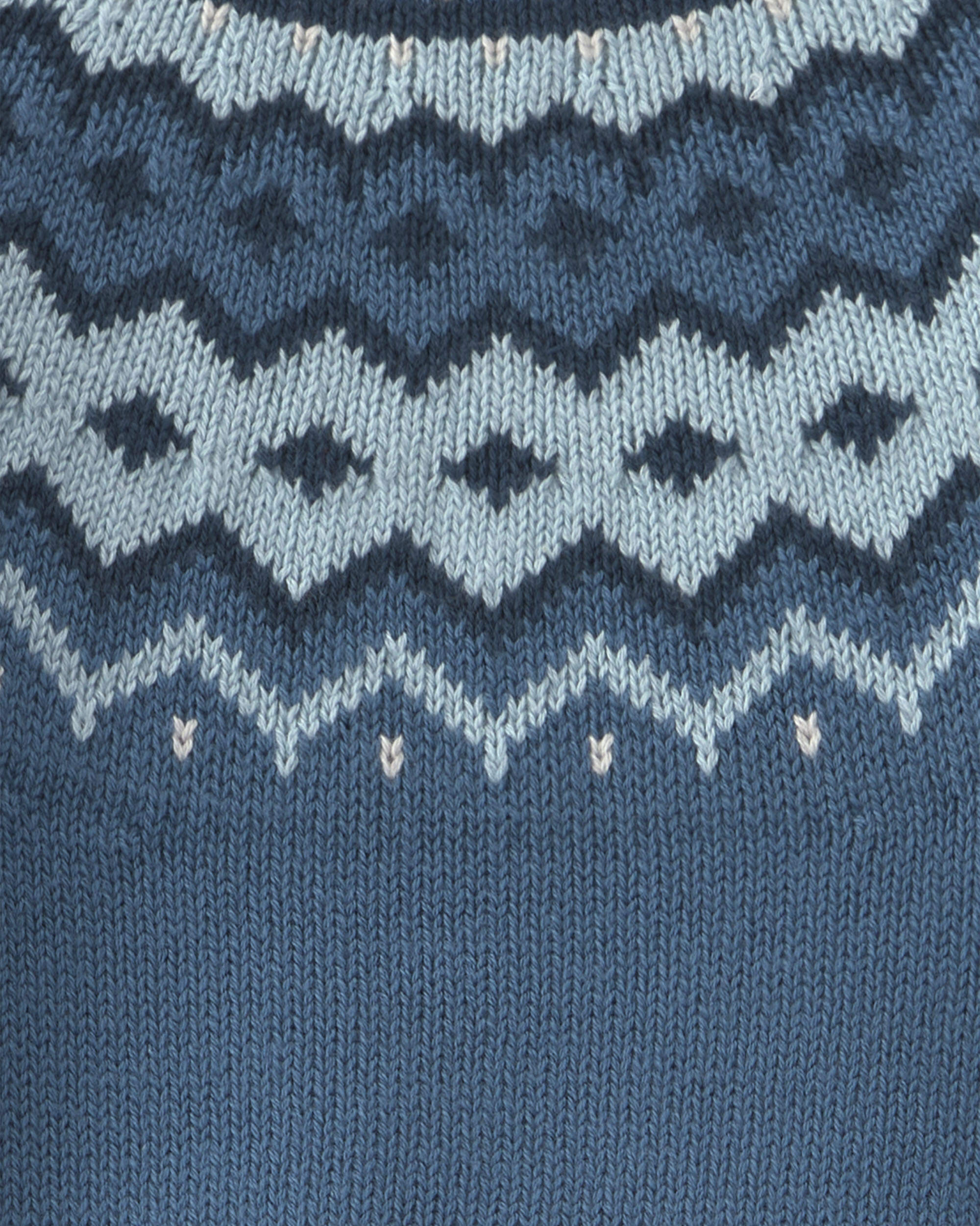 Baby 2-Piece Organic Cotton Fair Isle Sweater Knit Top & Pant Set