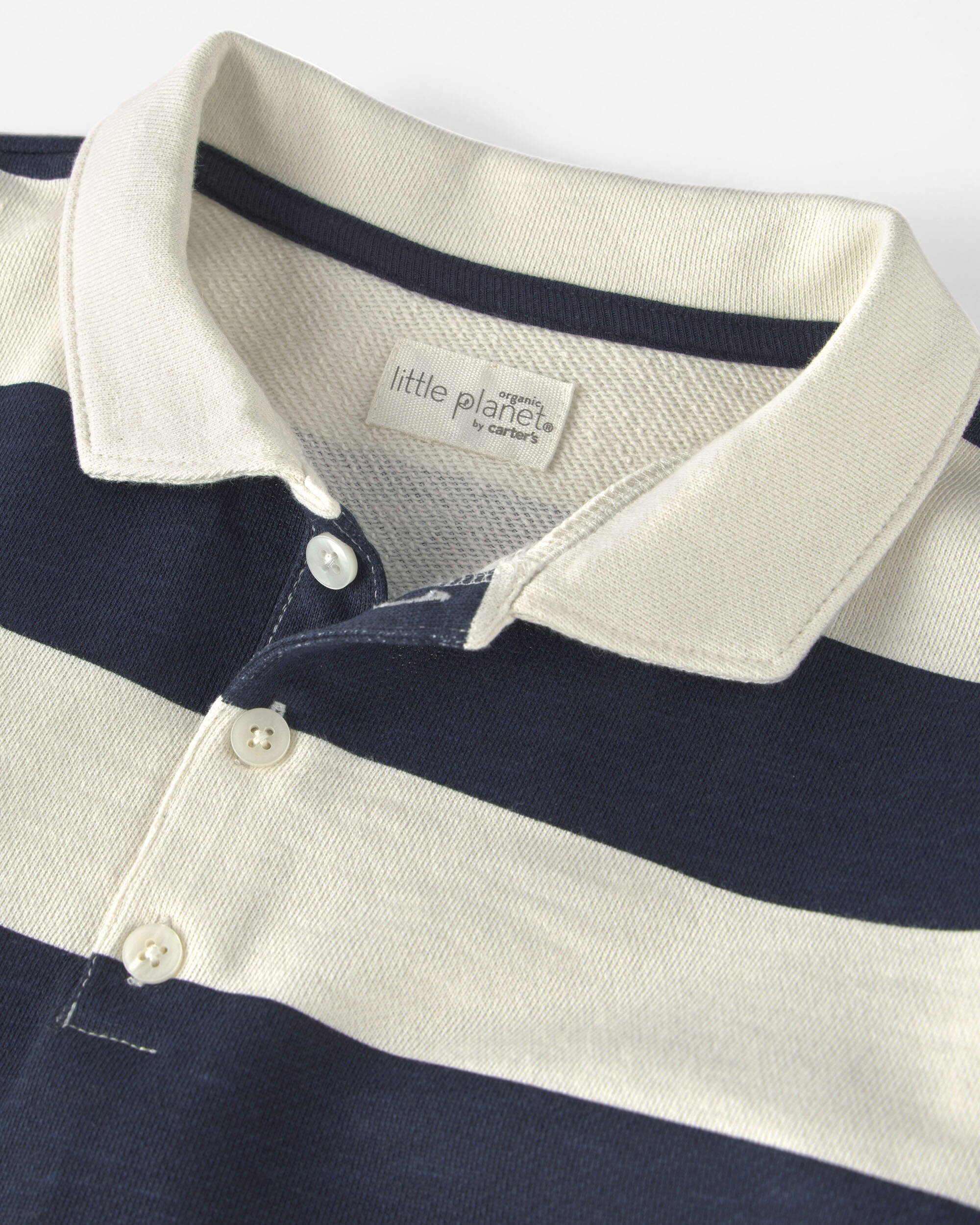 Boys Organic Cotton French Terry Rugby Polo