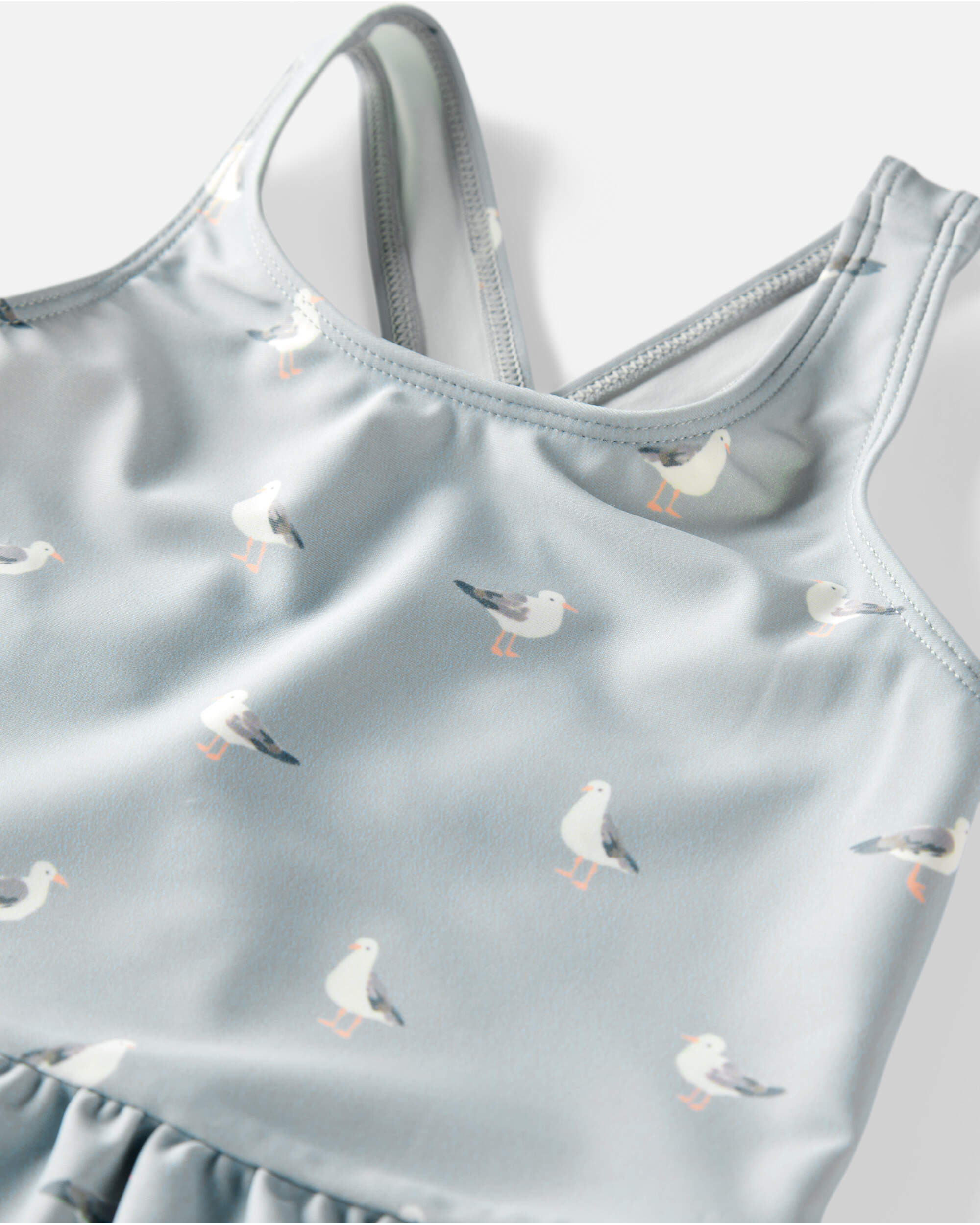 Toddler Girl Recycled Seagull-Print Swimsuit