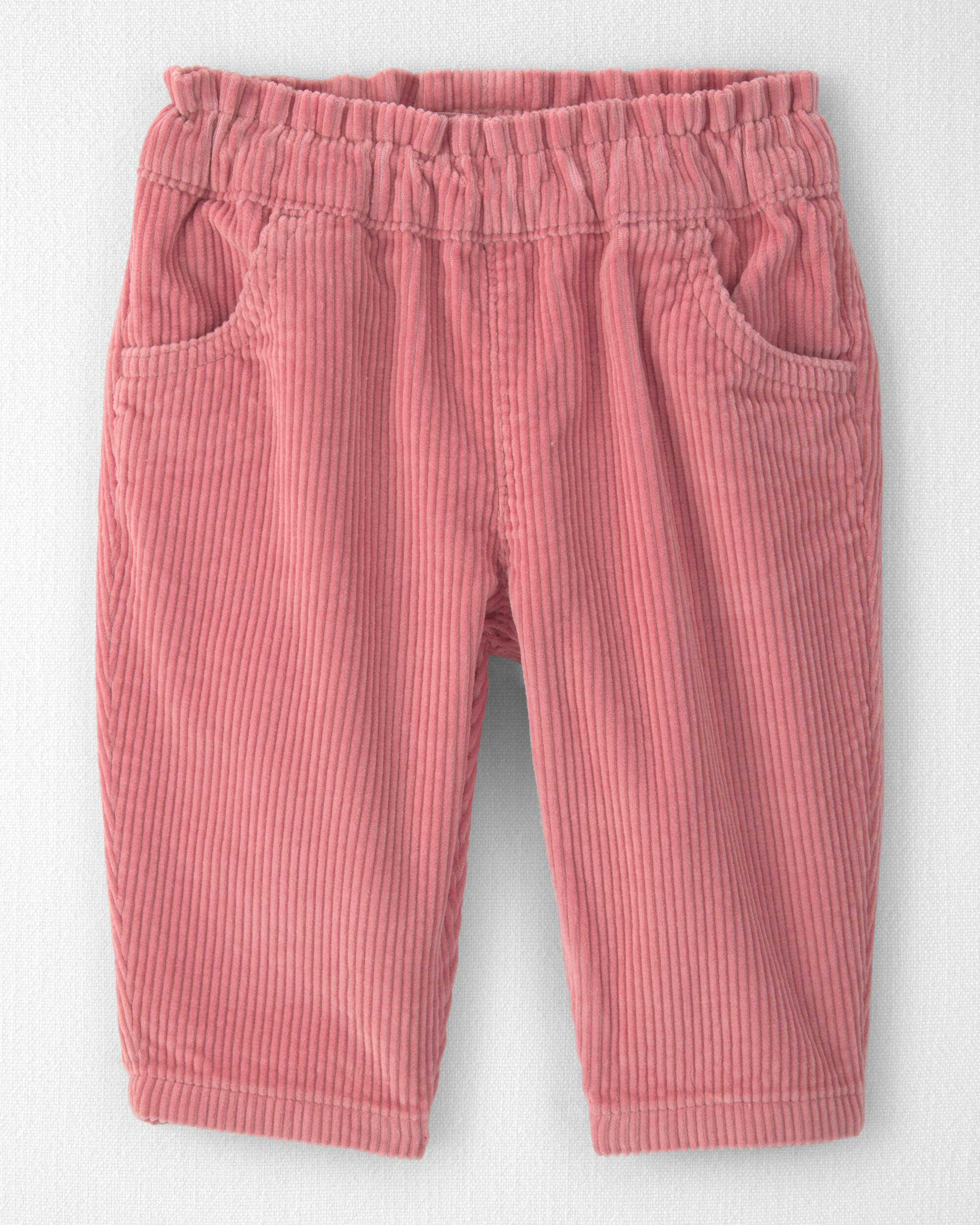 Baby Girl Organic Cotton Pull On Corduroy Pants