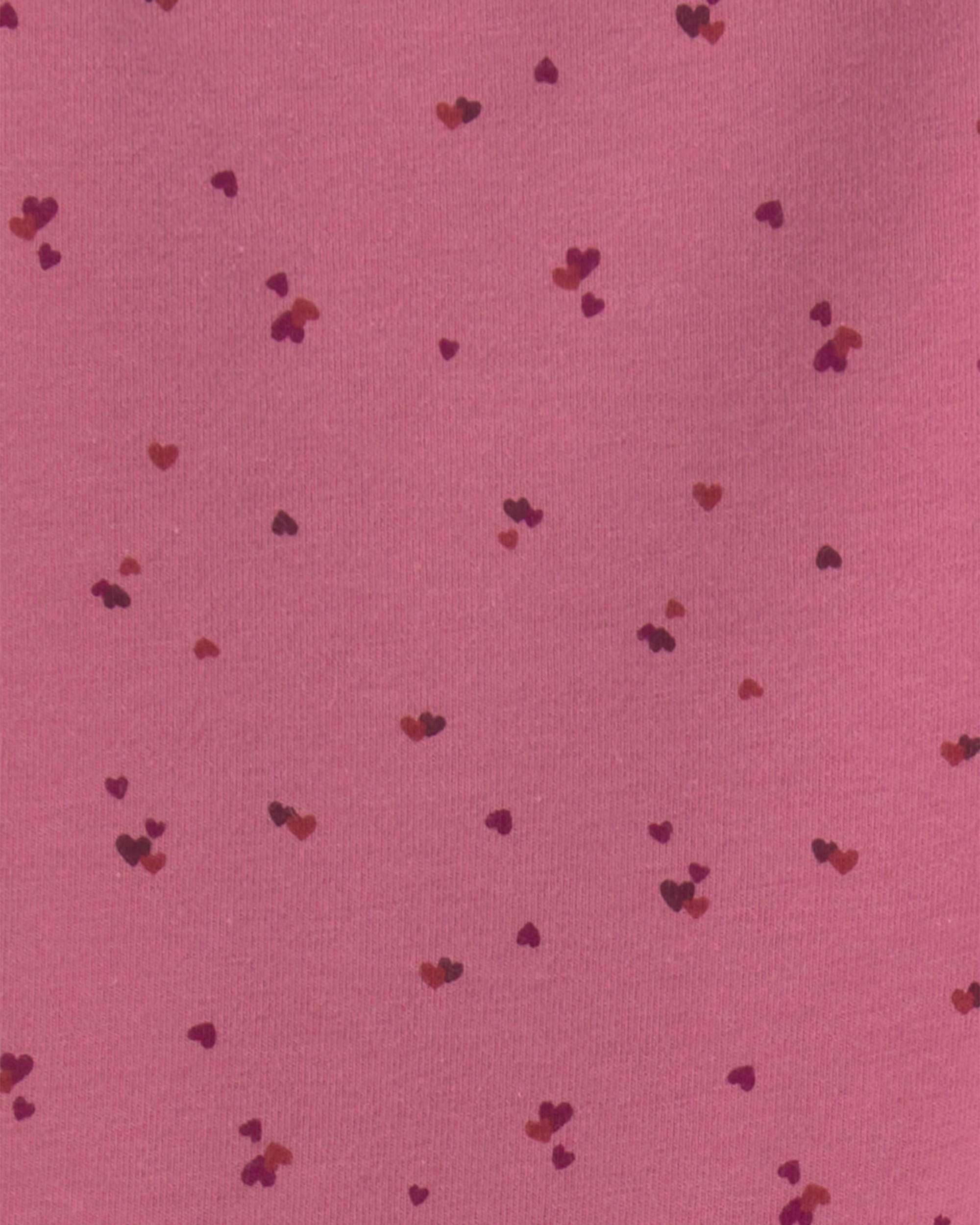Girls Heart Cotton Pull-On Stretch Flare Leggings - Pink