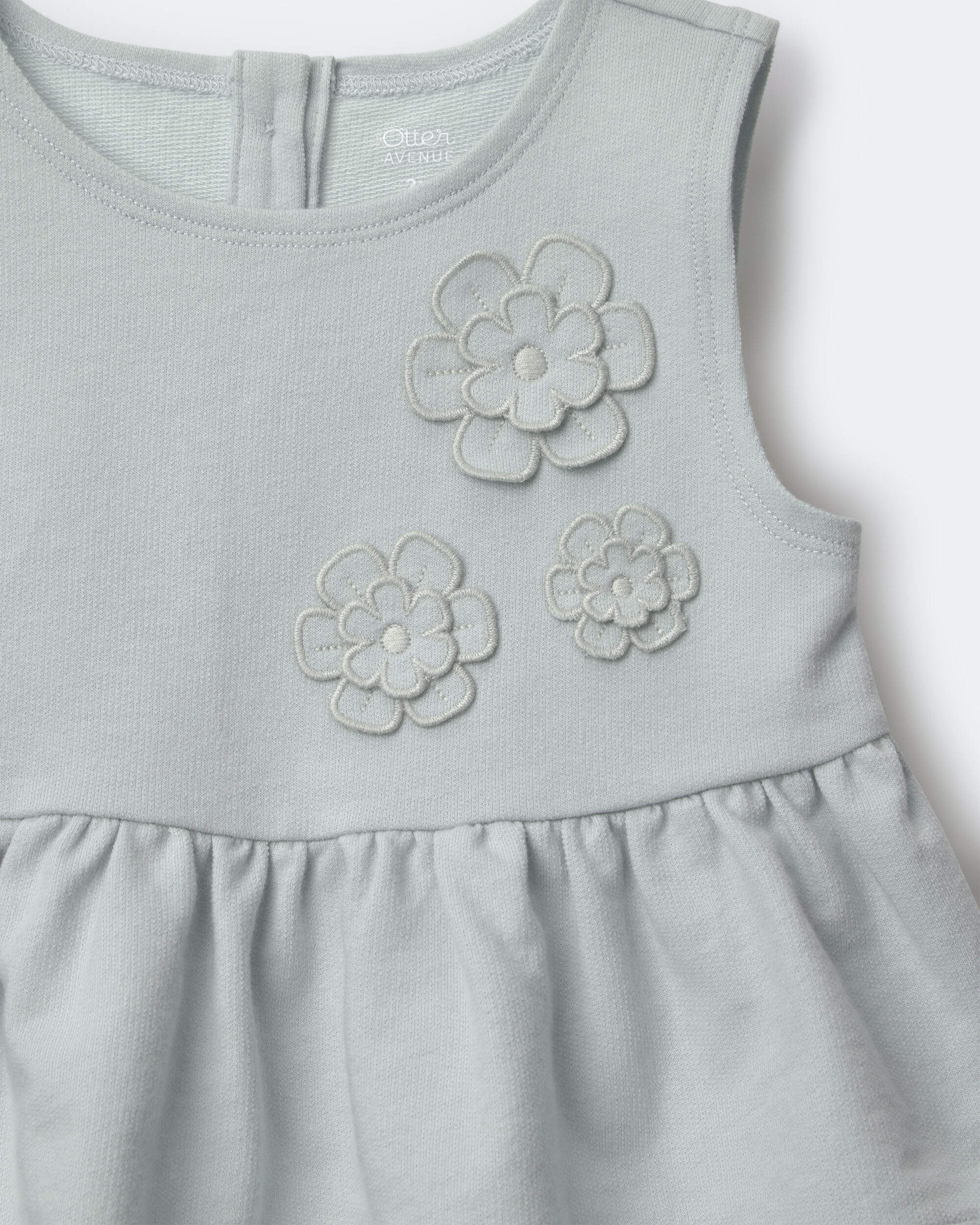 Toddler Girl Peplum Top Floral Print - Light Blue