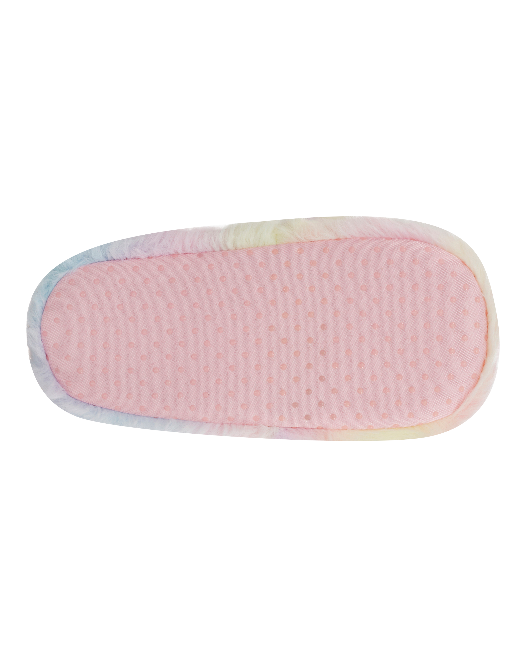 Rainbow Heart Faux Fur Loafer Slippers