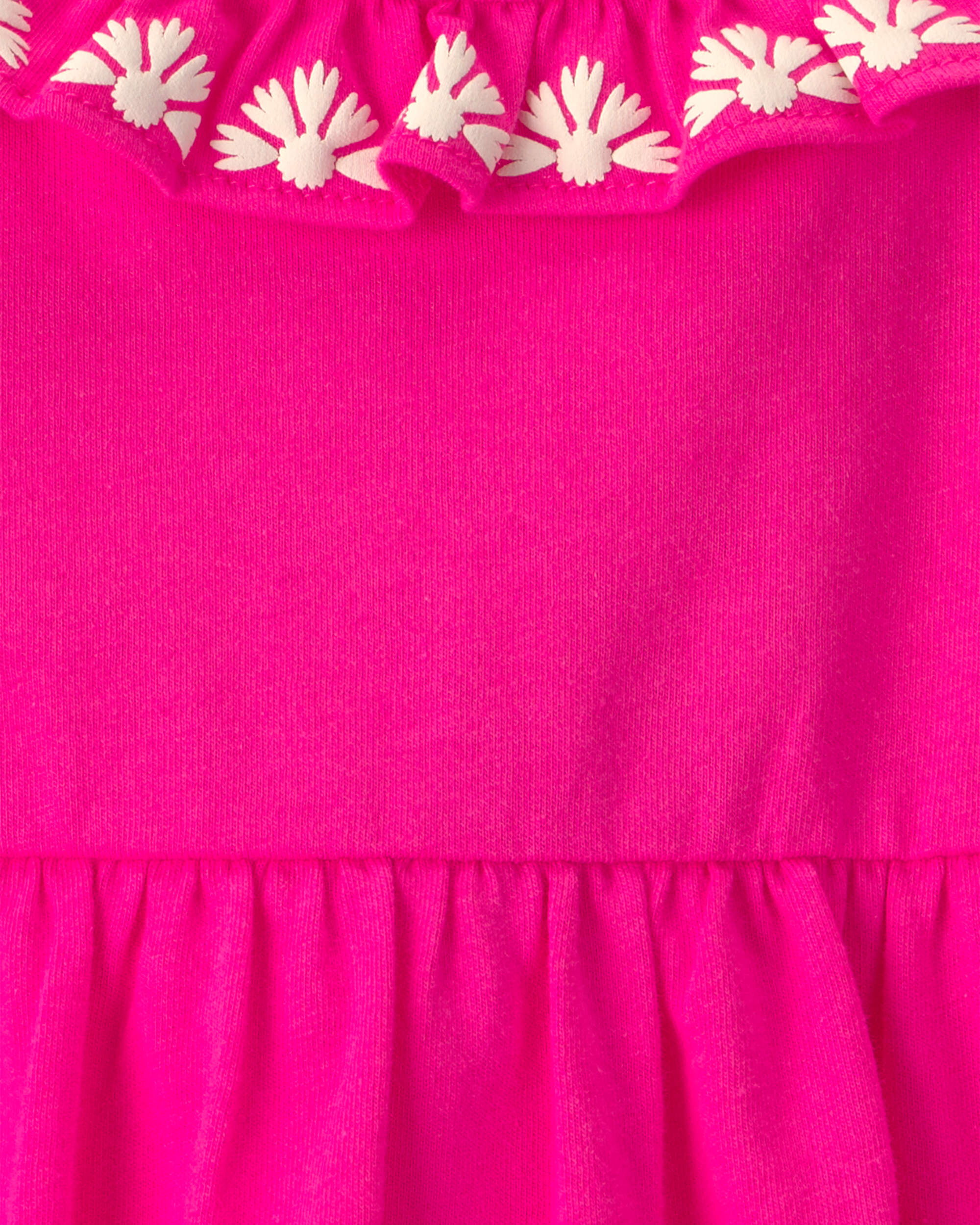 Baby Girl Sleeveless Bodysuit Dress - Fuchsia