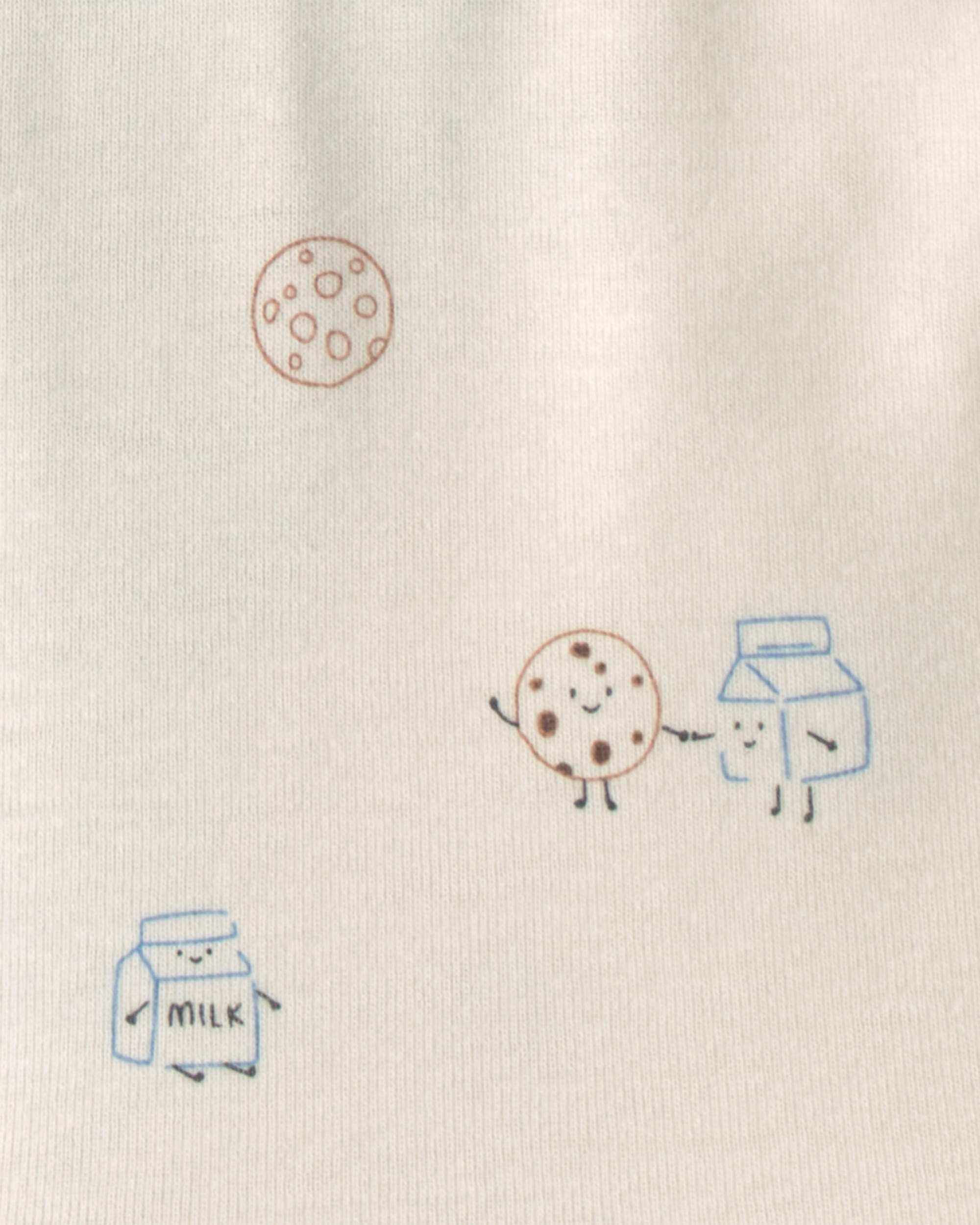 Baby Boy 4-Pack Milk & Cookies Long-Sleeve Multipack Bodysuits