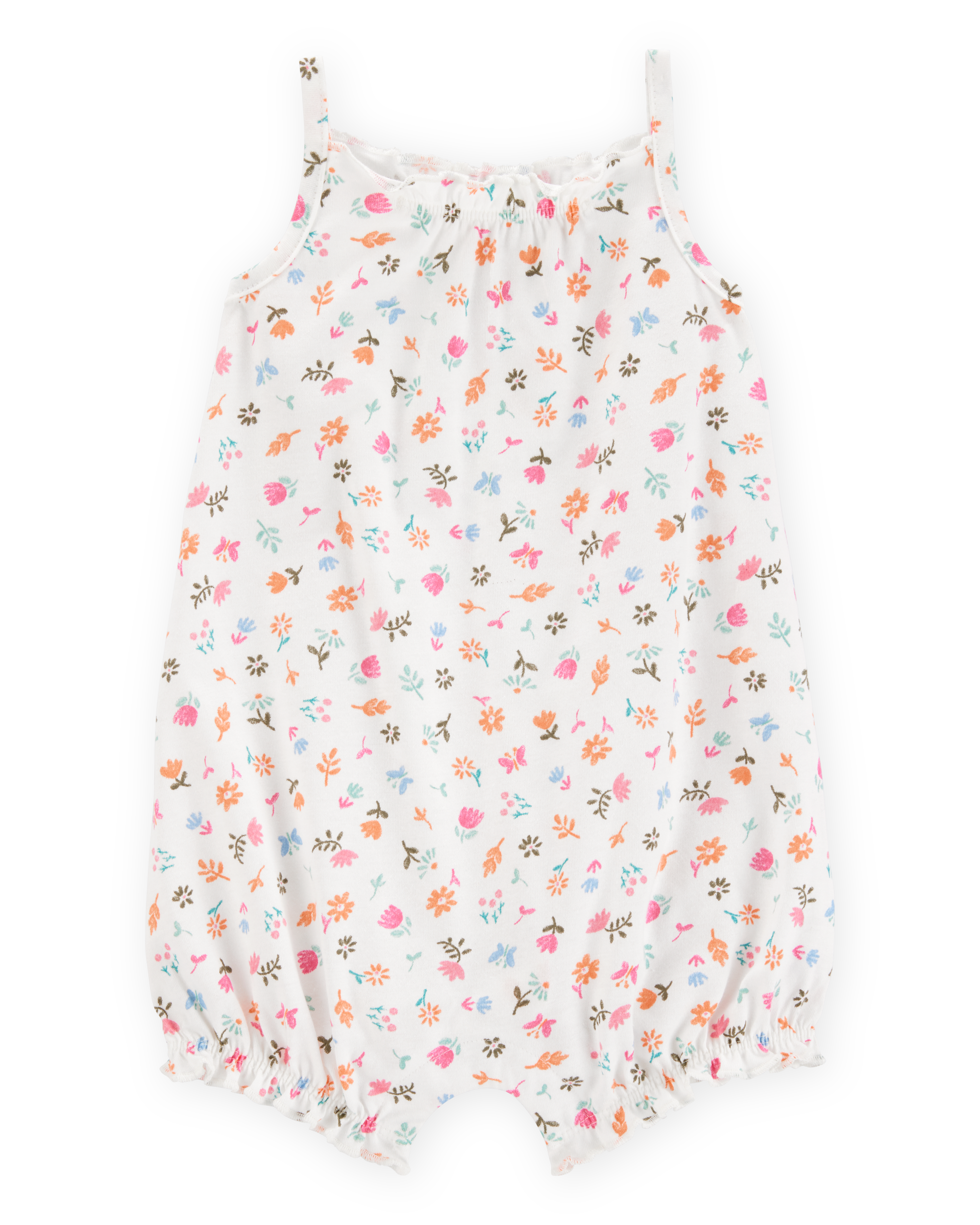 Baby Girl Floral Cotton Romper