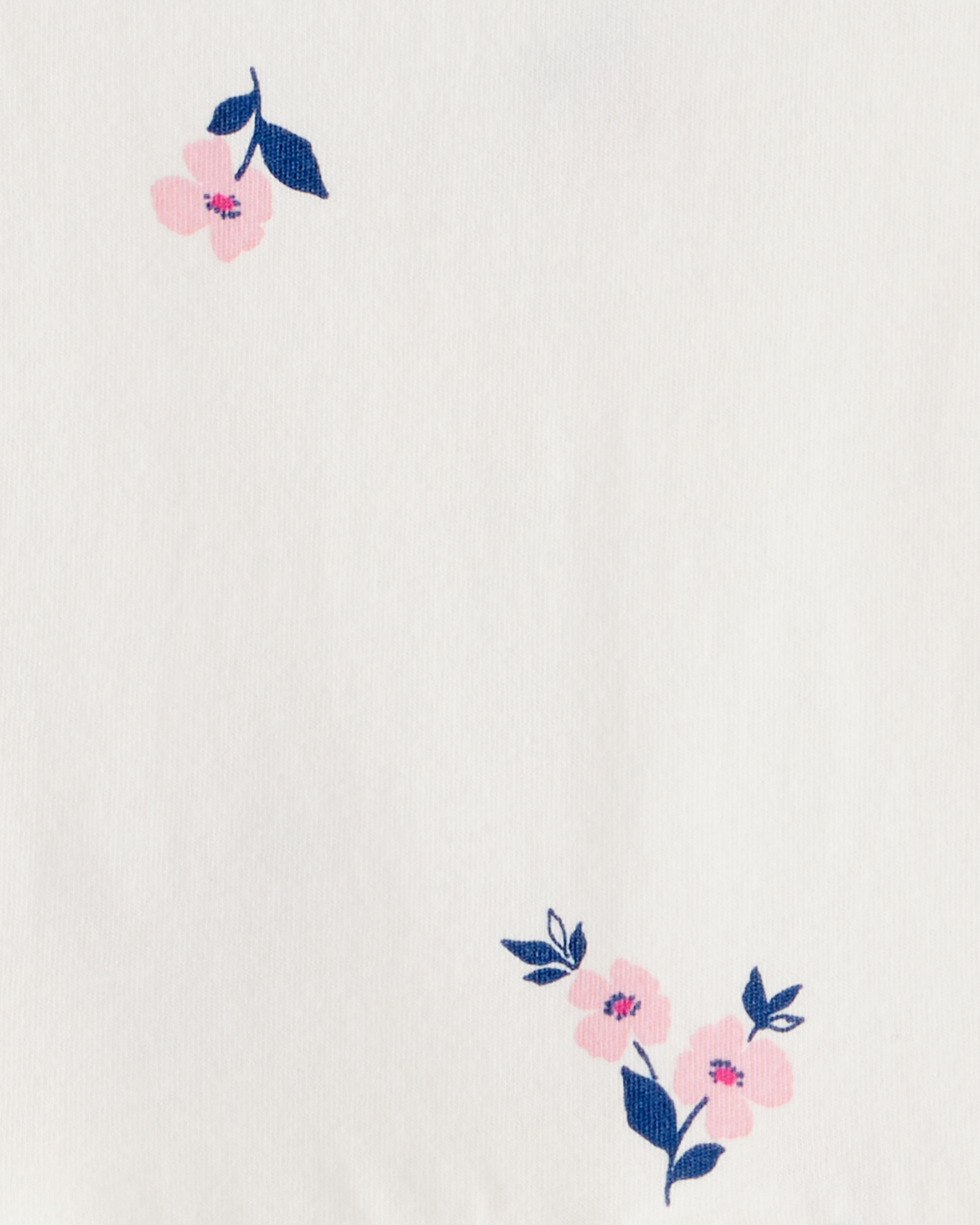 Girls Floral Long-Sleeve Peplum Top - Ivory
