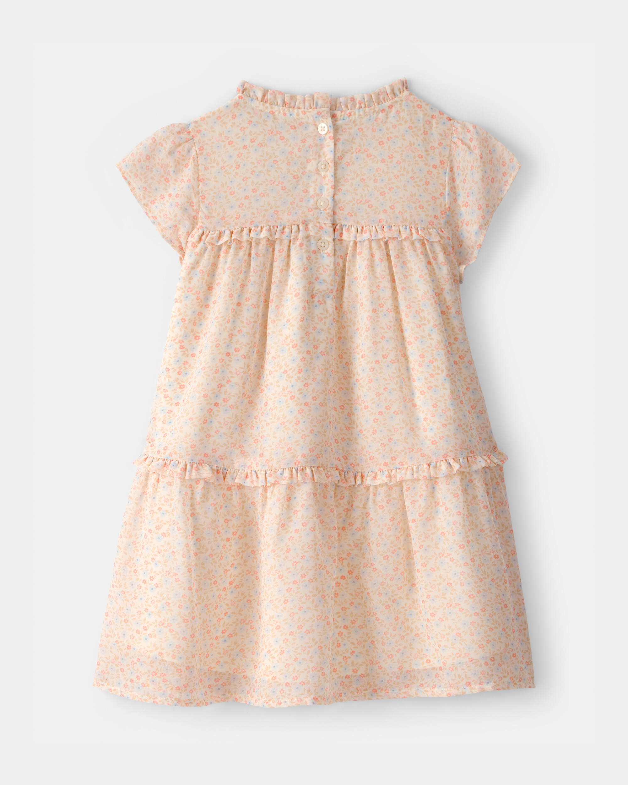 Toddler Girl Floral Tiered Dress - Pink