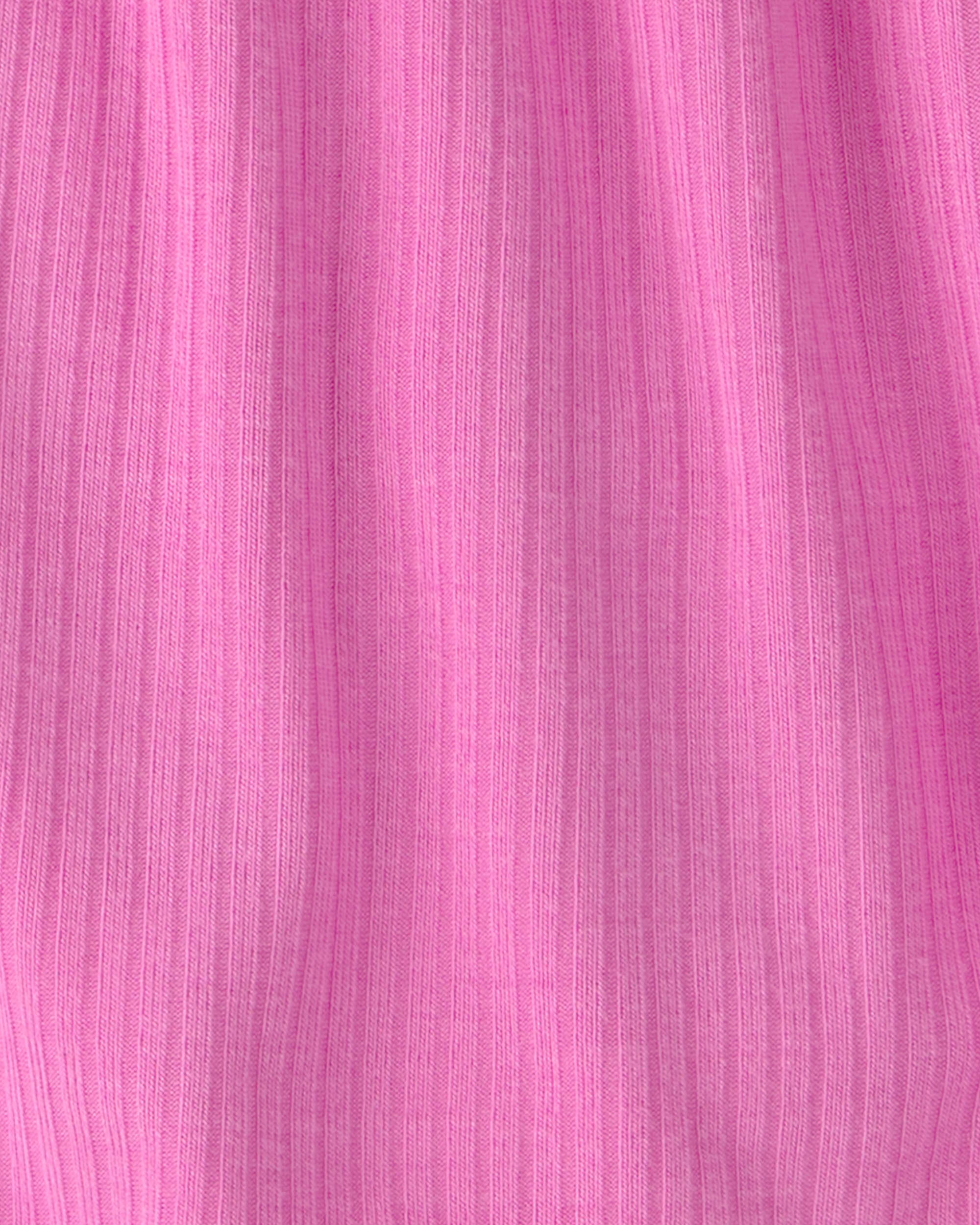 Baby Girl Solid PurelySoft Flutter-Sleeve Top & Short Set - Pink