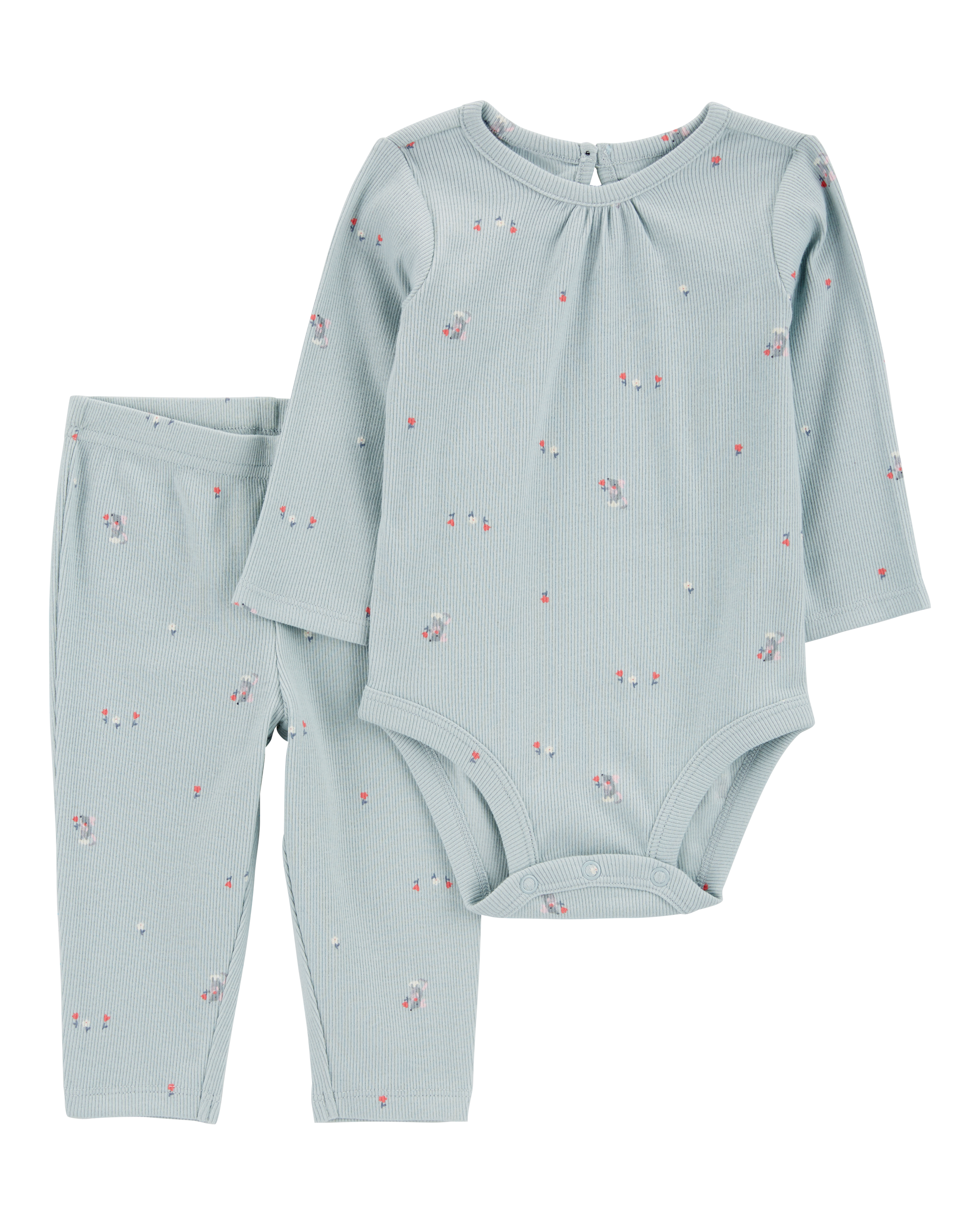 Baby 2-Piece Mouse Print Bodysuit Pant Set