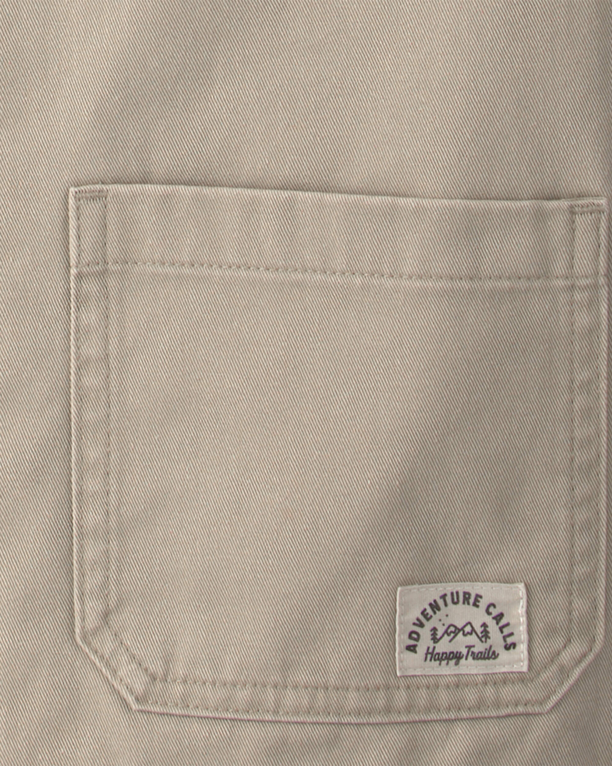 Kids Organic Cotton Twill Barn Jacket - Khaki