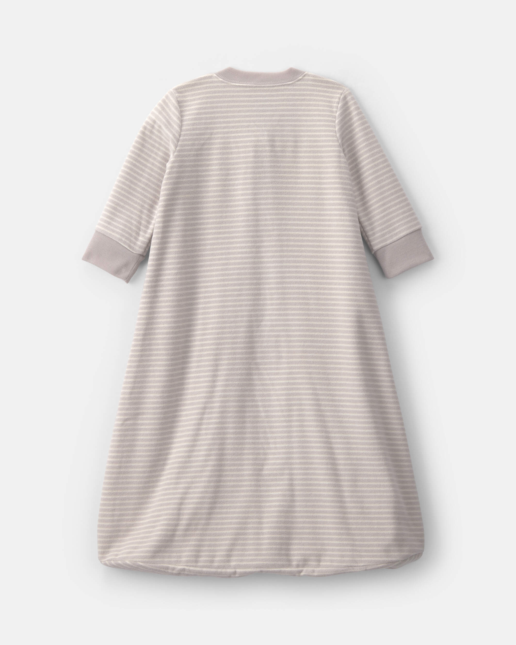 Baby Sheep Striped Fleece Loose Fit Wearable Blanket - Grey