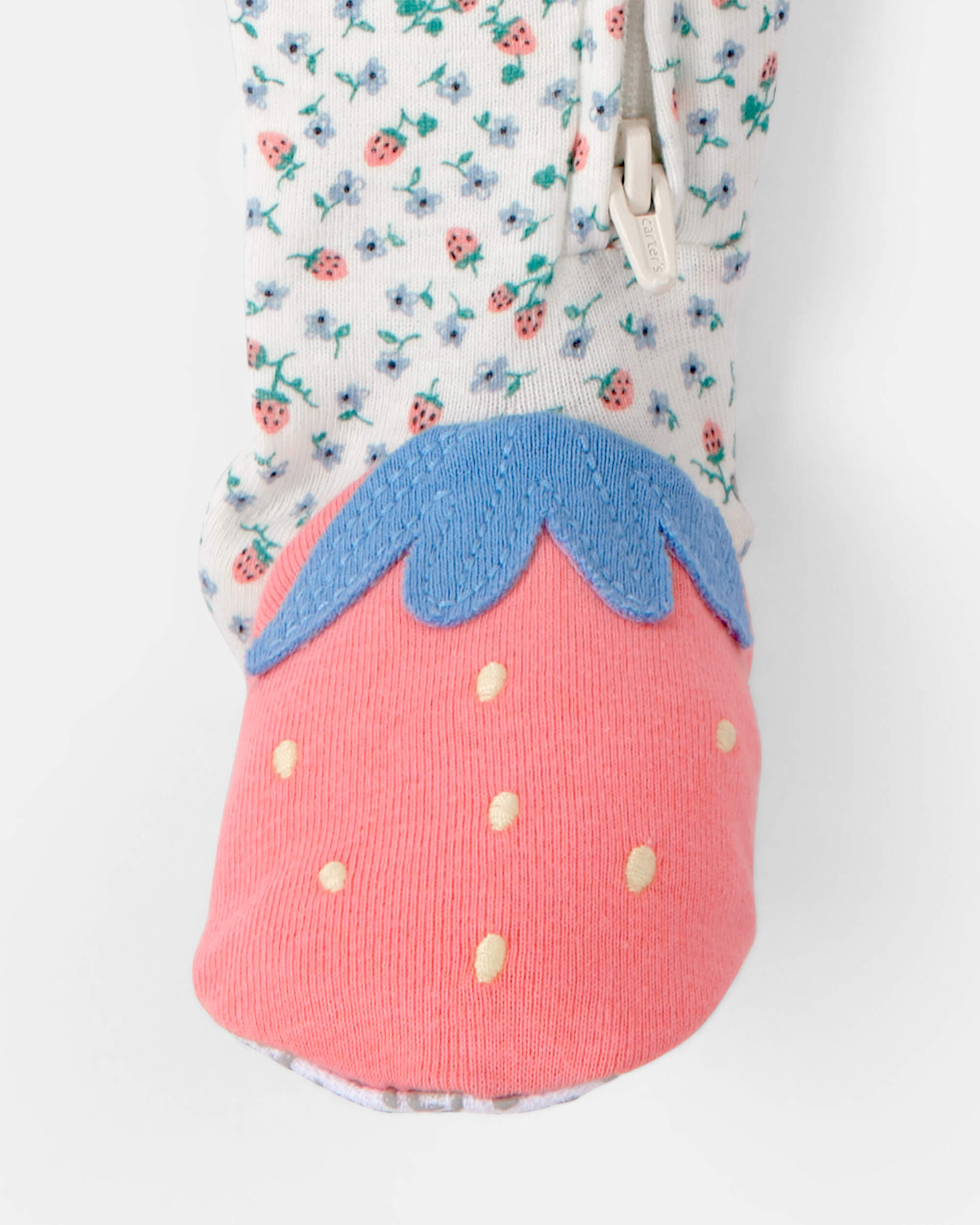 Baby Girl Strawberry 100% Cotton Snug Fit 1-Piece Pyjama