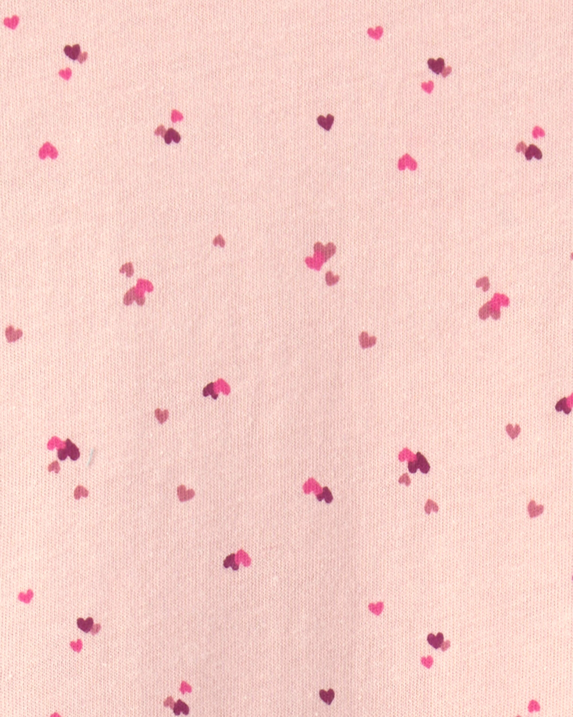 Toddler Girl Heart Long-Sleeve Peplum Top - Pink