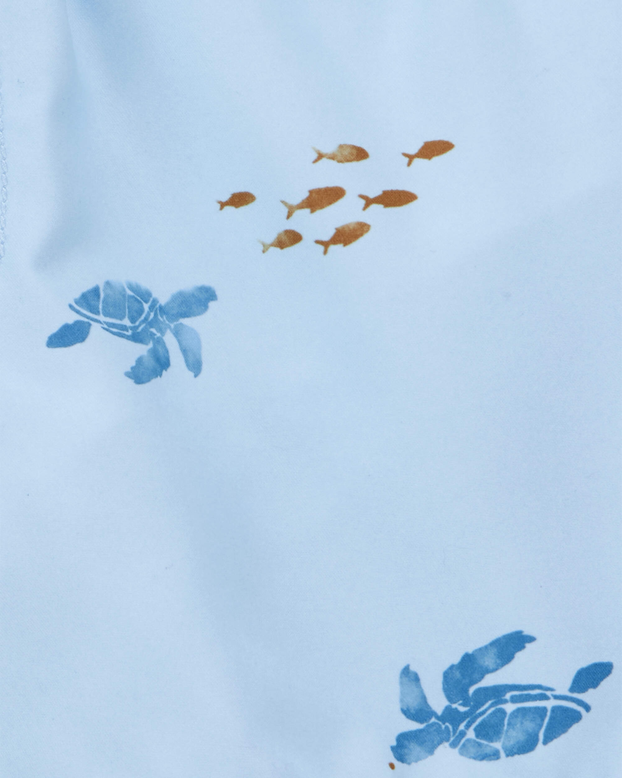 Toddler Boy Sea Creatures Swim Trunks - Blue