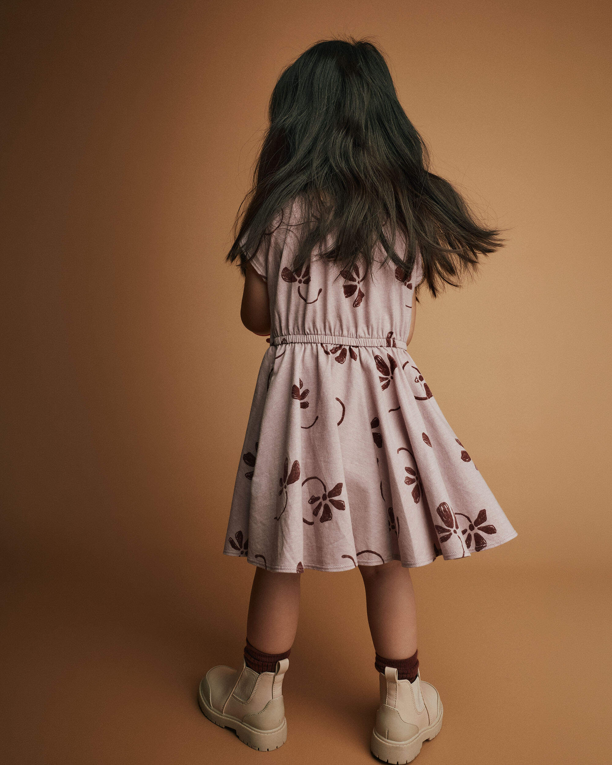 Toddler Girl Avenue Twirl™ Dress Floral Print - Mauve