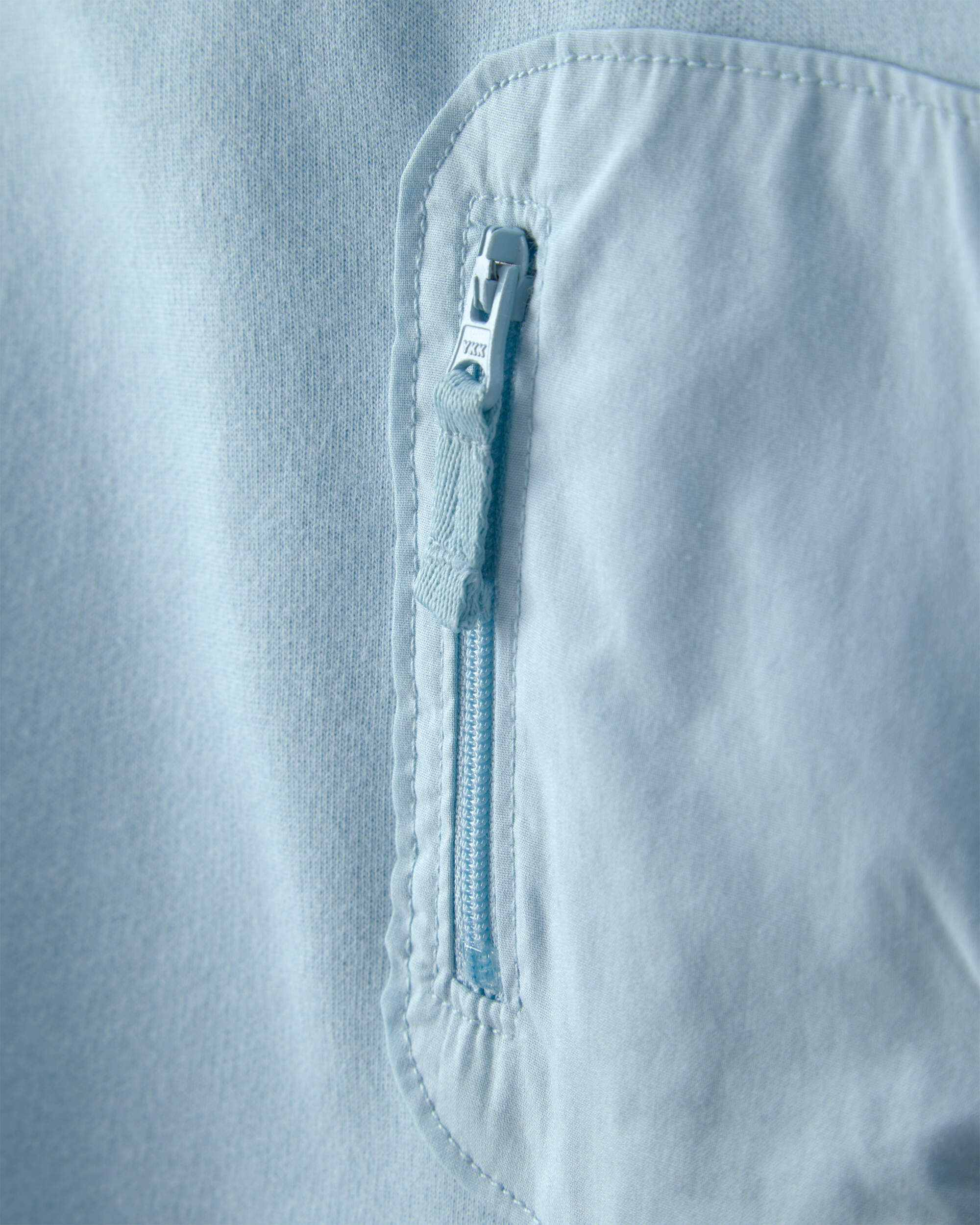 Baby Boy French Terry Zipper Pullover Sweatshirt - Blue