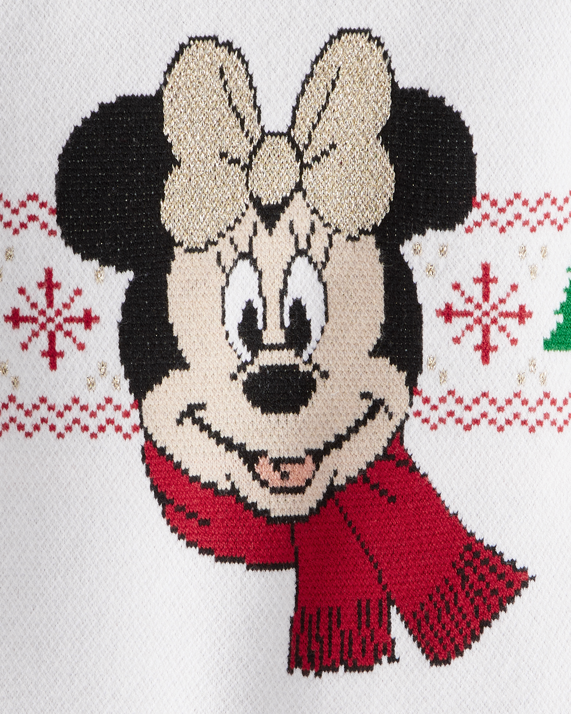Toddler Girl Christmas Disney© Minnie Mouse Long-Sleeve Sweater - Cream