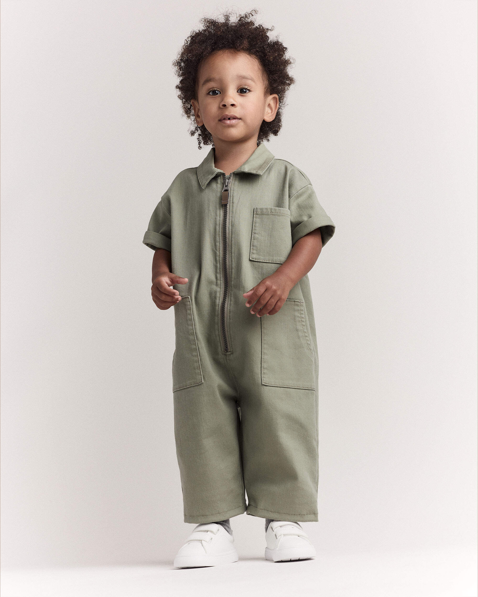 Toddler Day Out™ Jumpsuit - Olive