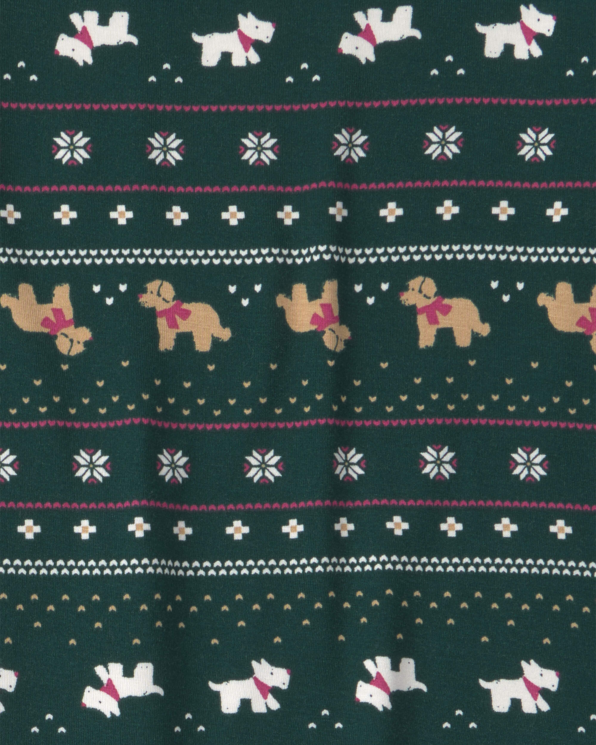 Toddler 2-Piece Fair Isle Christmas PurelySoft™ Snug Fit Pyjama Set - Green