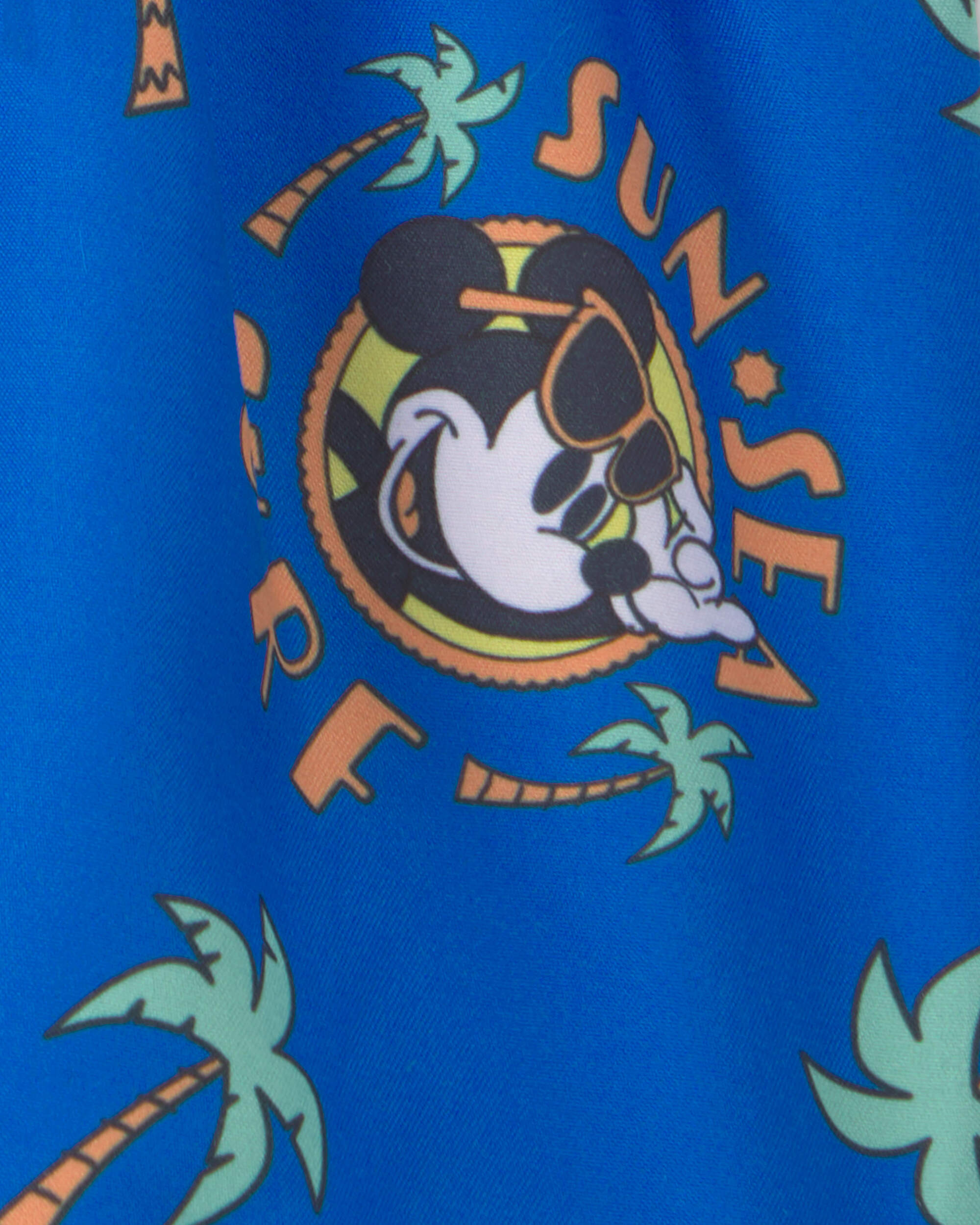 Baby Boy 2-Piece Disney© Mickey Mouse Long-Sleeve Rashguard Swimsuit Set - Blue/White