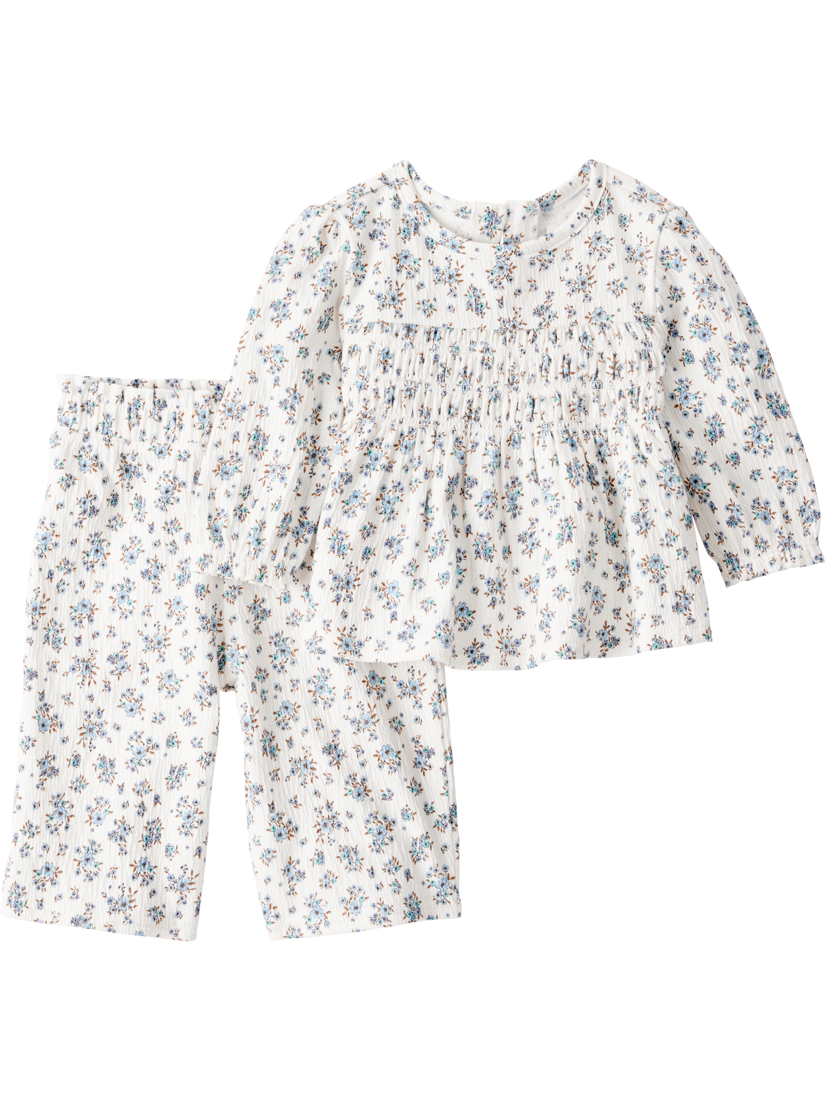 Baby Girl 2-Piece Organic Cotton Set BlueMist Bloom