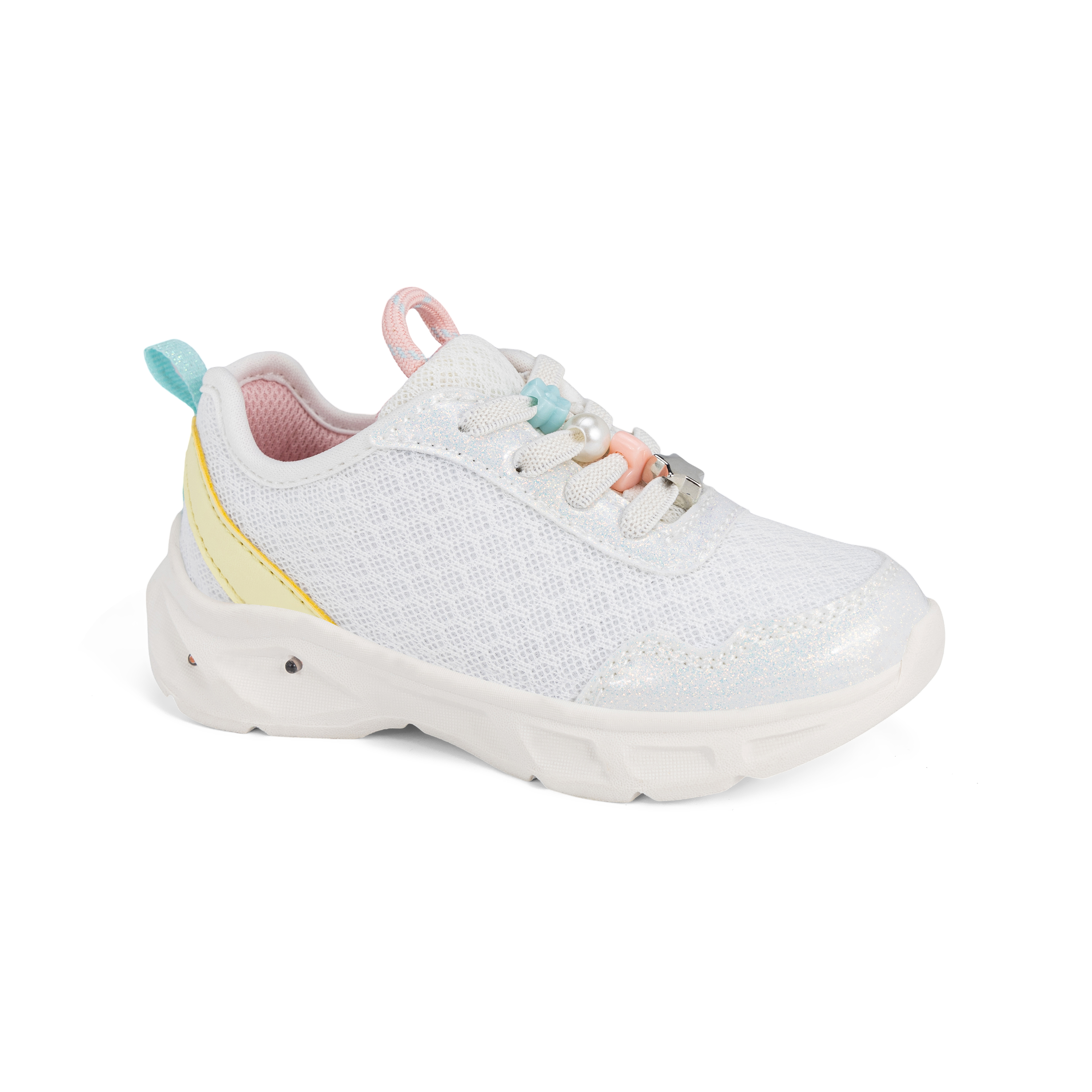Toddler Girl Lace Charms Athletic Shoes - White