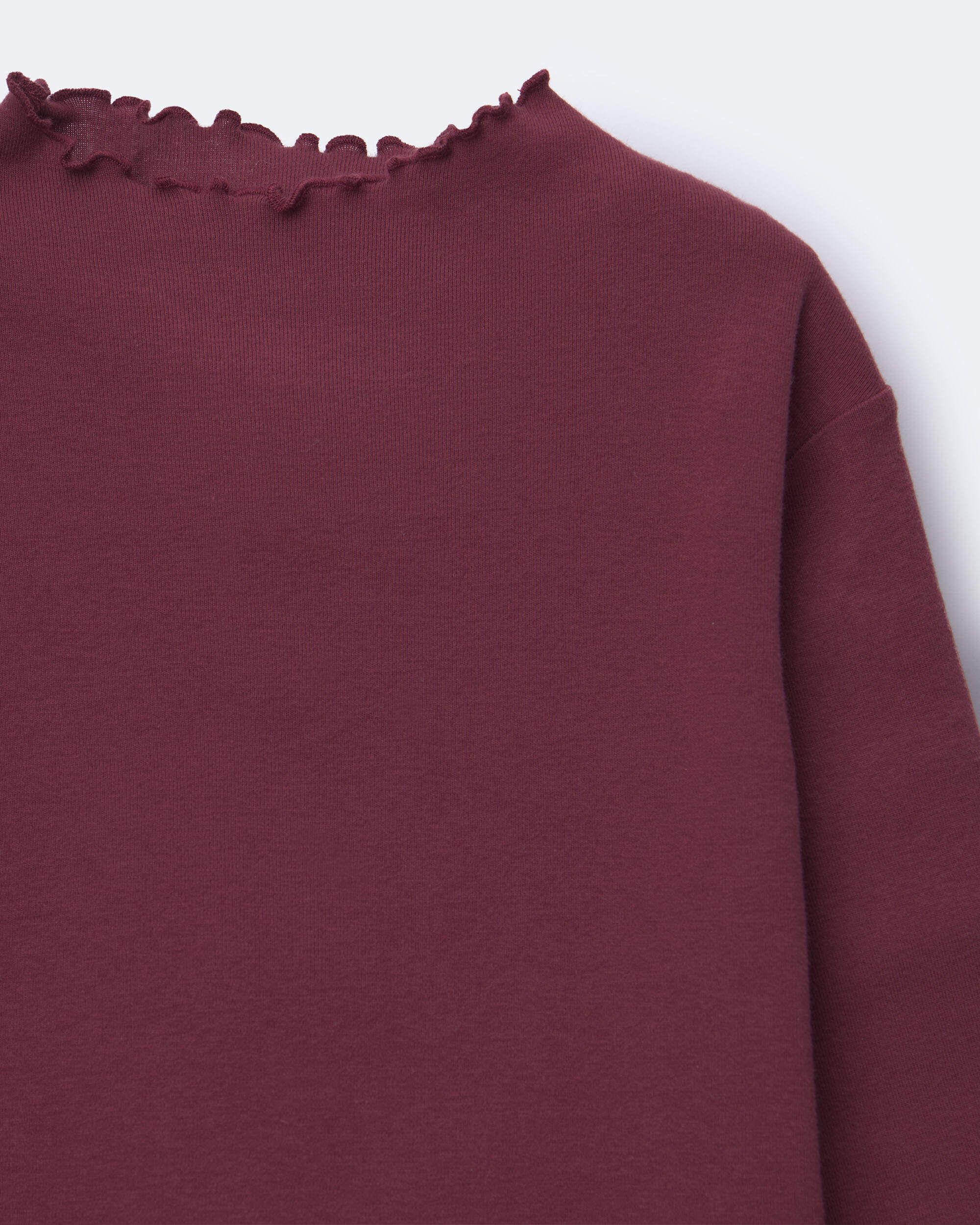 Toddler Girl Mock Neck Ruffle Long-Sleeve Top - Burgundy