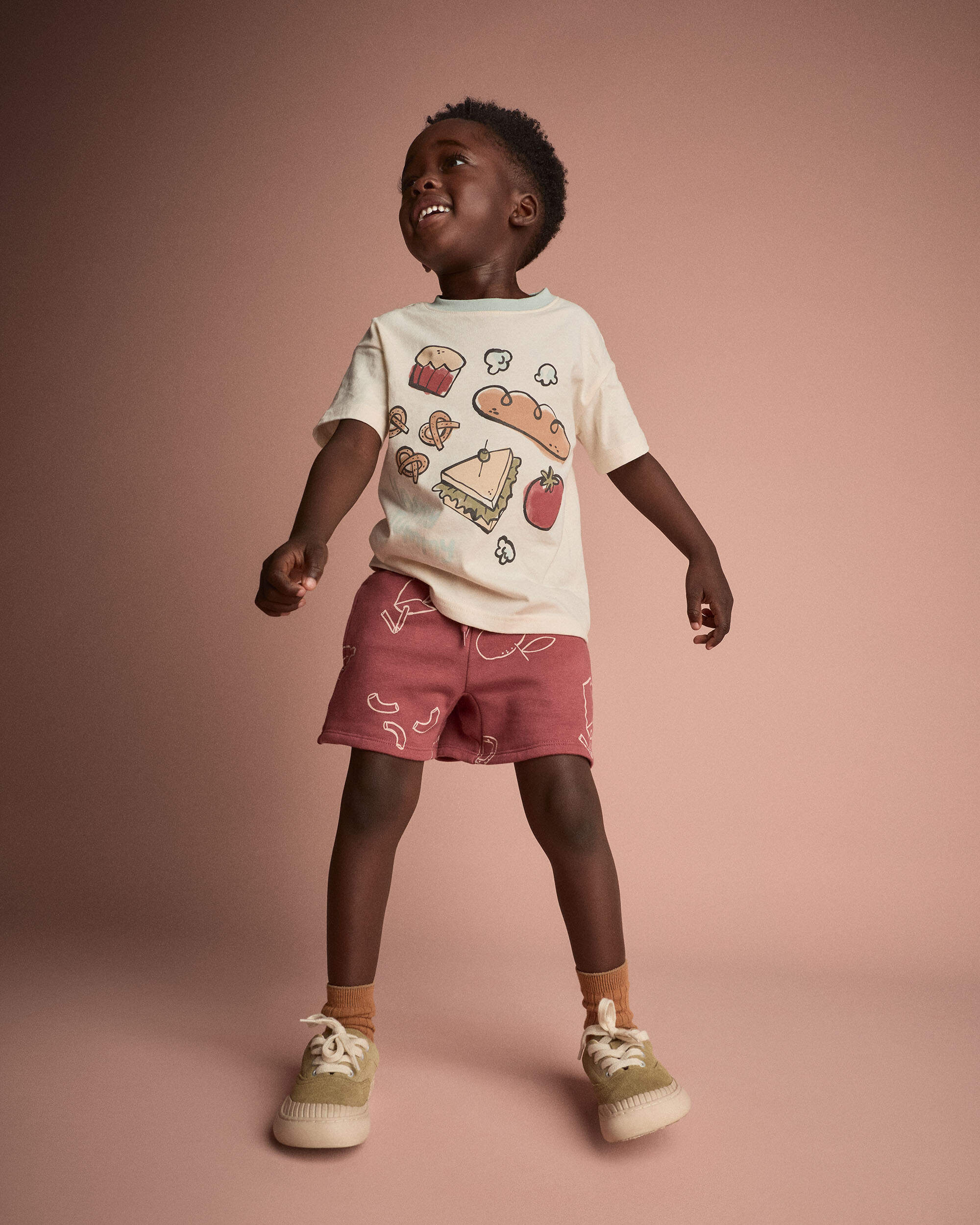 Toddler City Park™ Short Snack Print - Red