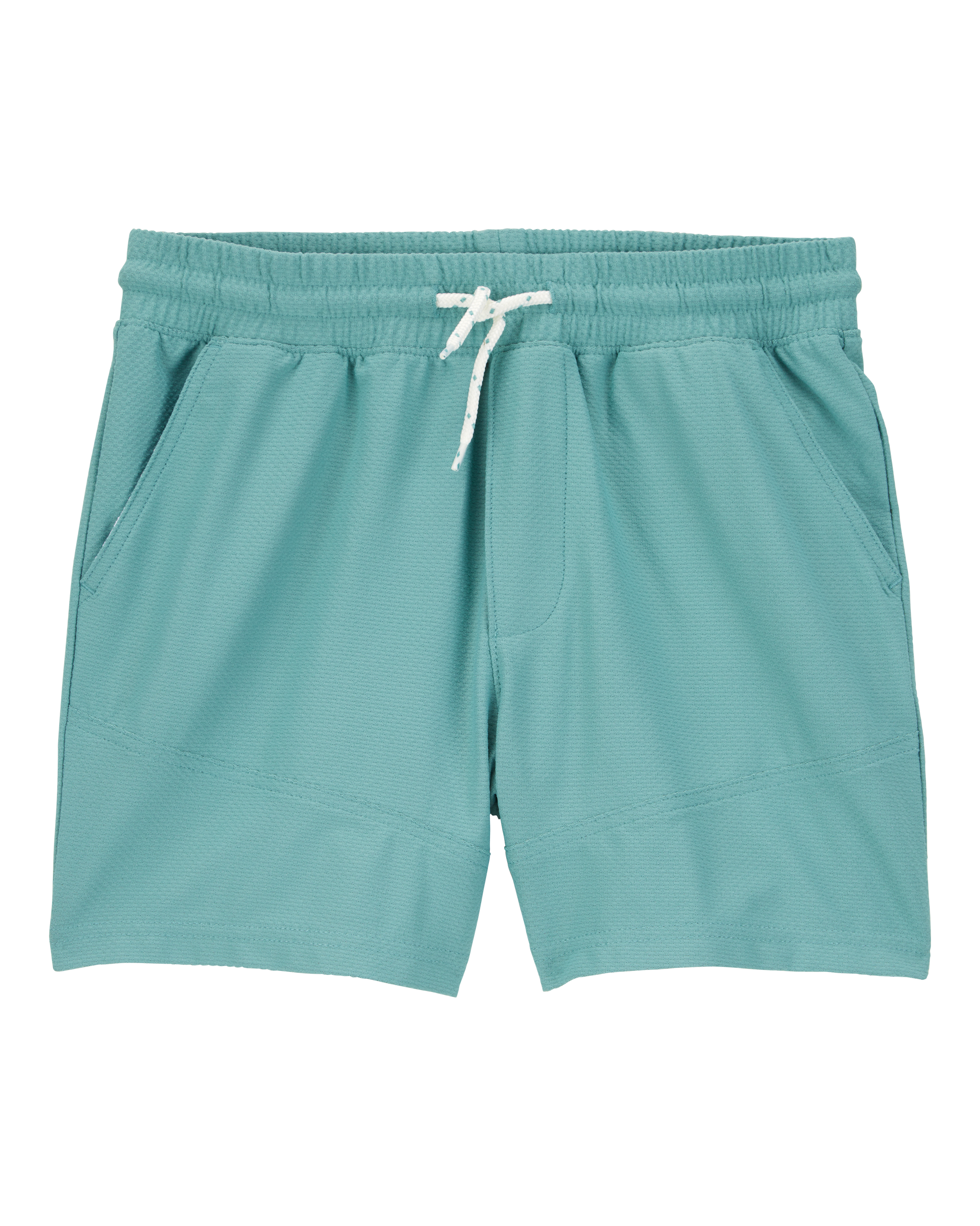 Boys Solid Woven Shorts - Green