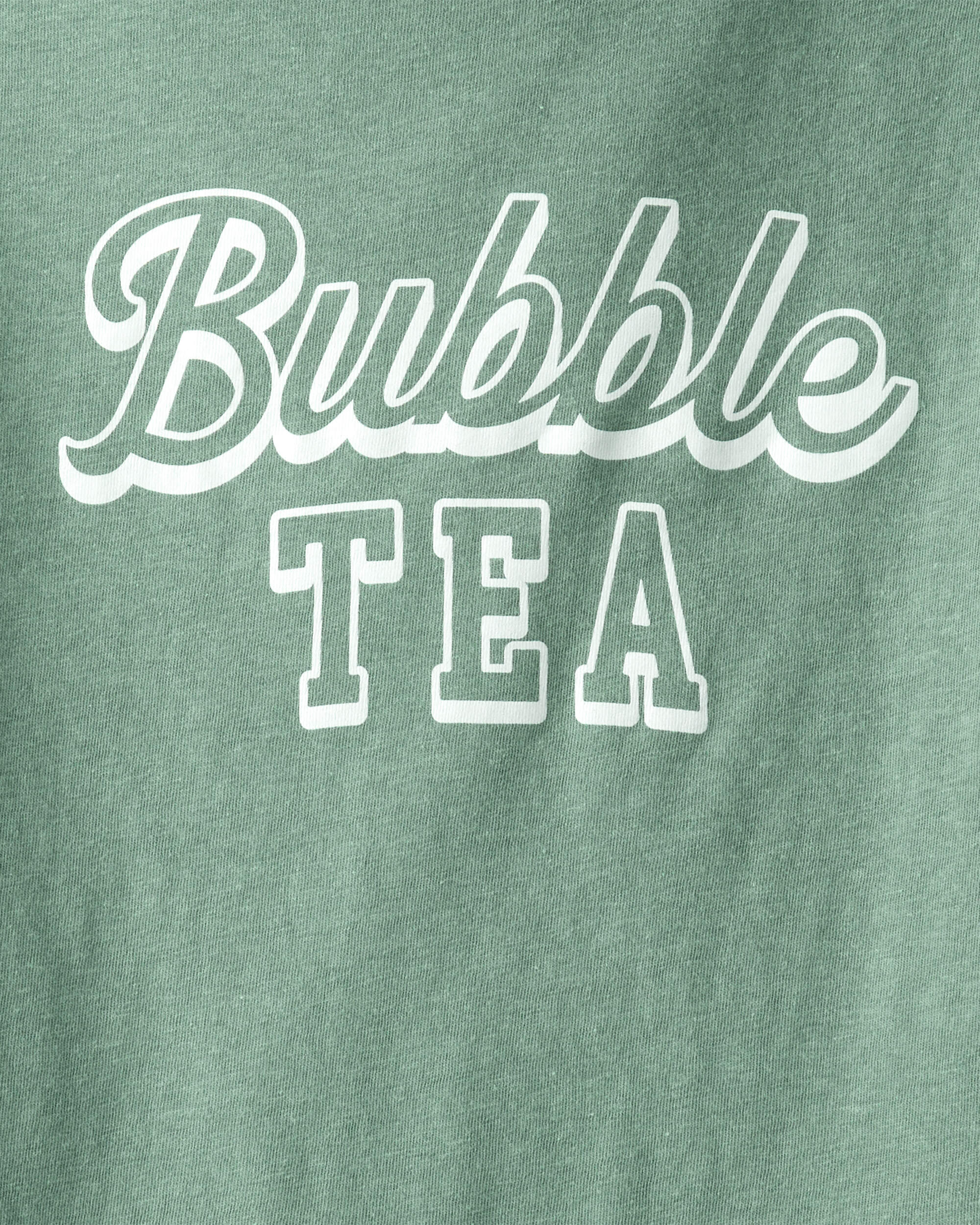 Girls Bubble Tea Long-Sleeve Graphic Tee - Green