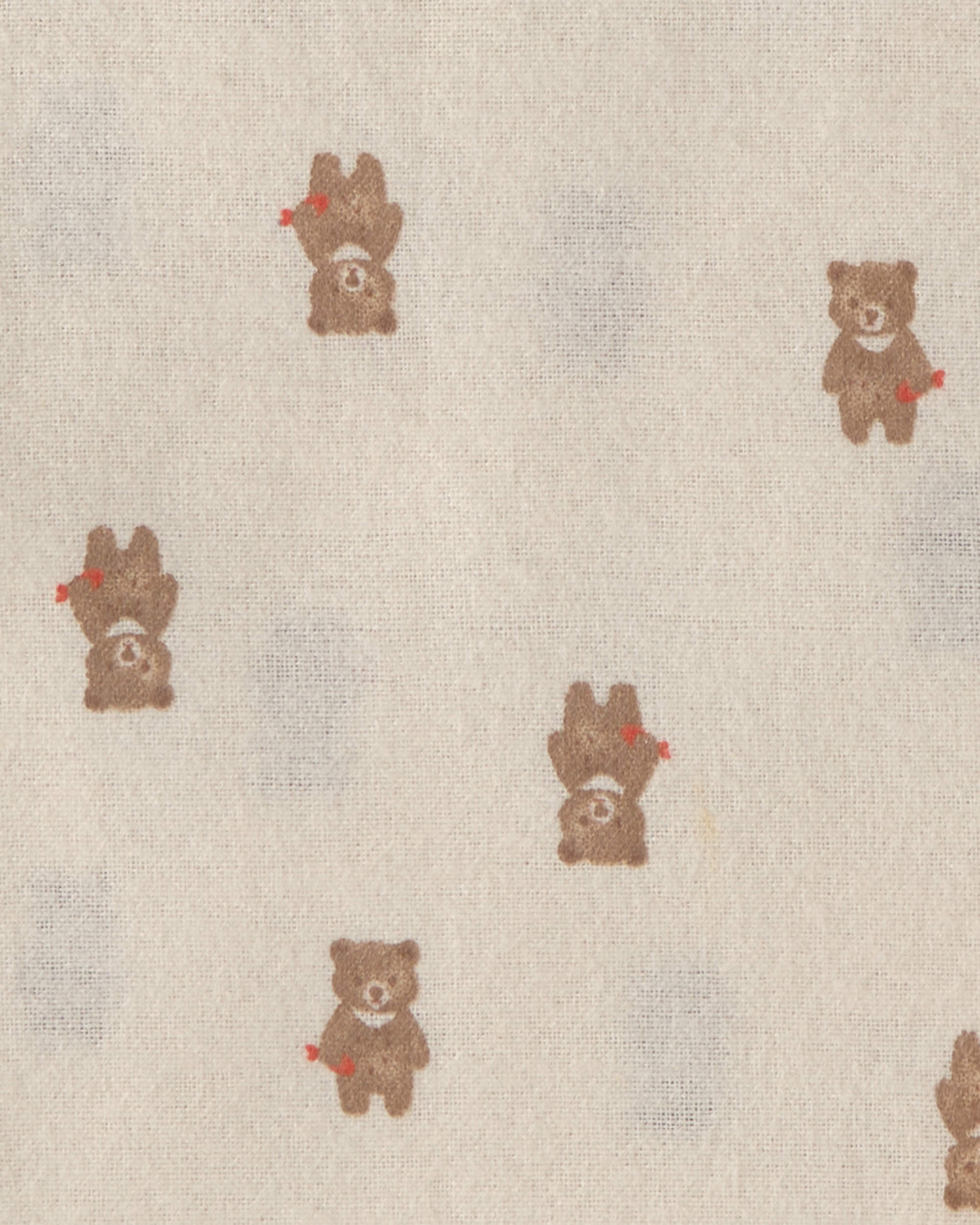 Baby 4-Pack Bear Receiving Blankets - Brown/Ivory