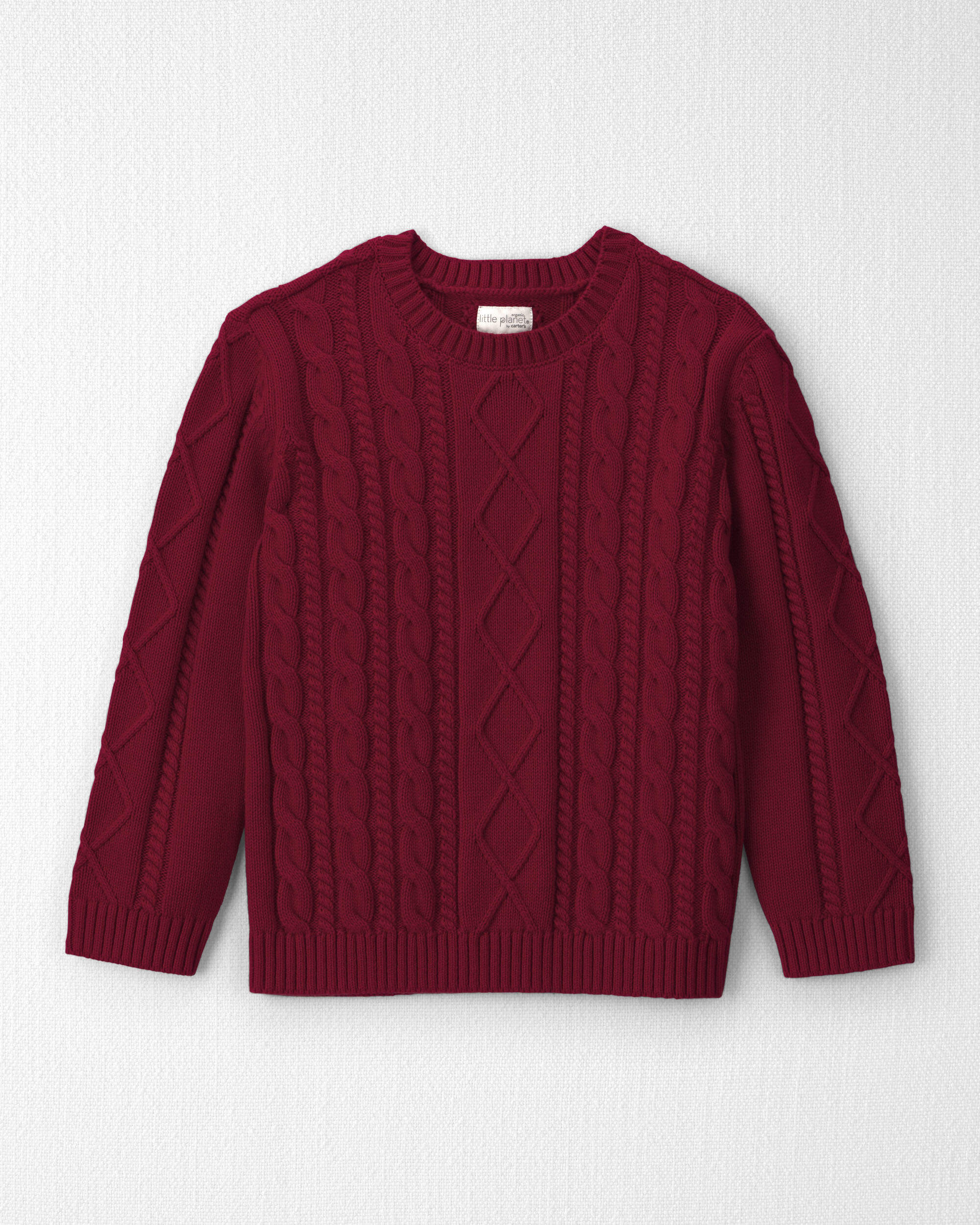Boys Organic Cotton Cable Knit Sweater