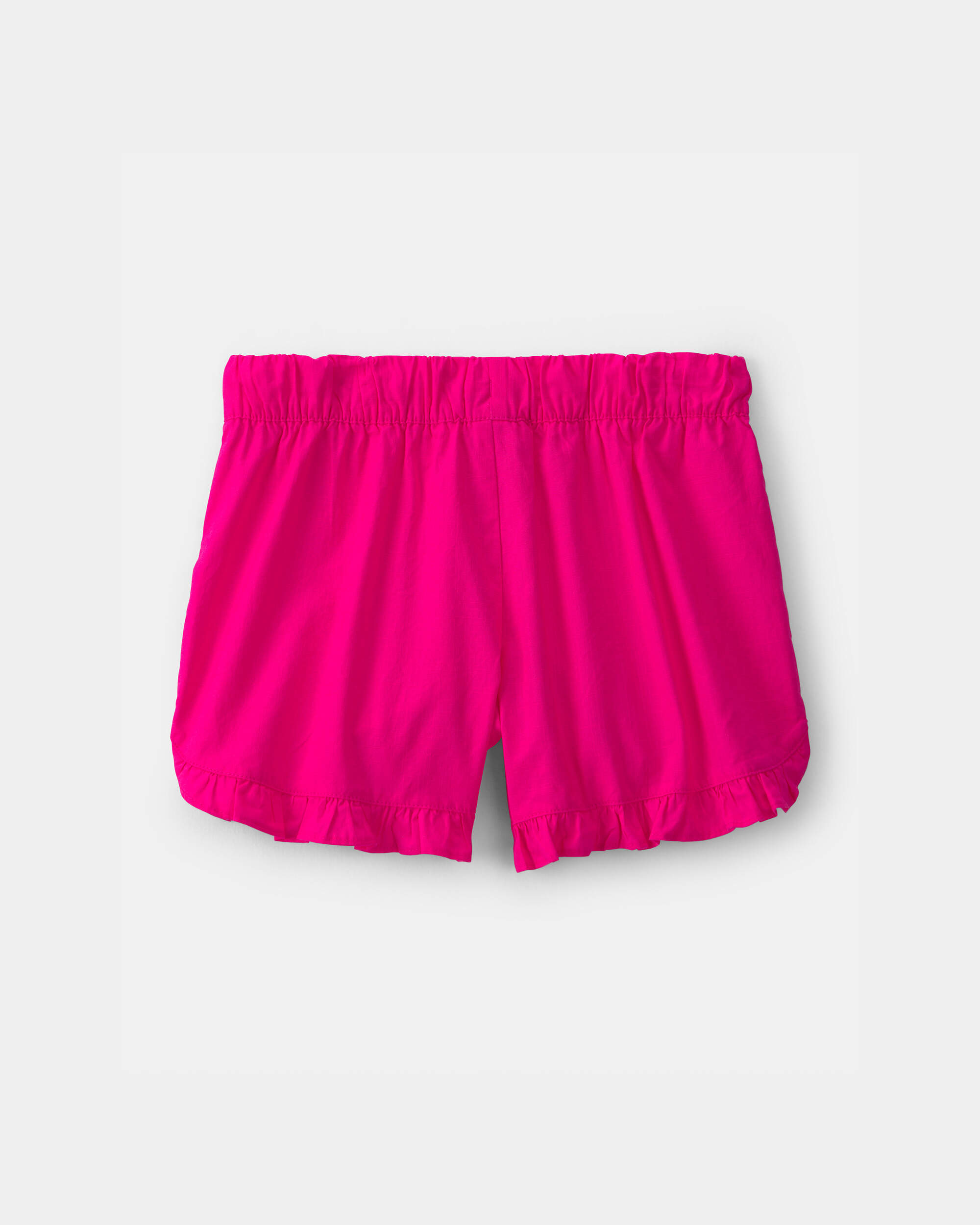 Girls Ruffle-Trim Shorts - Pink