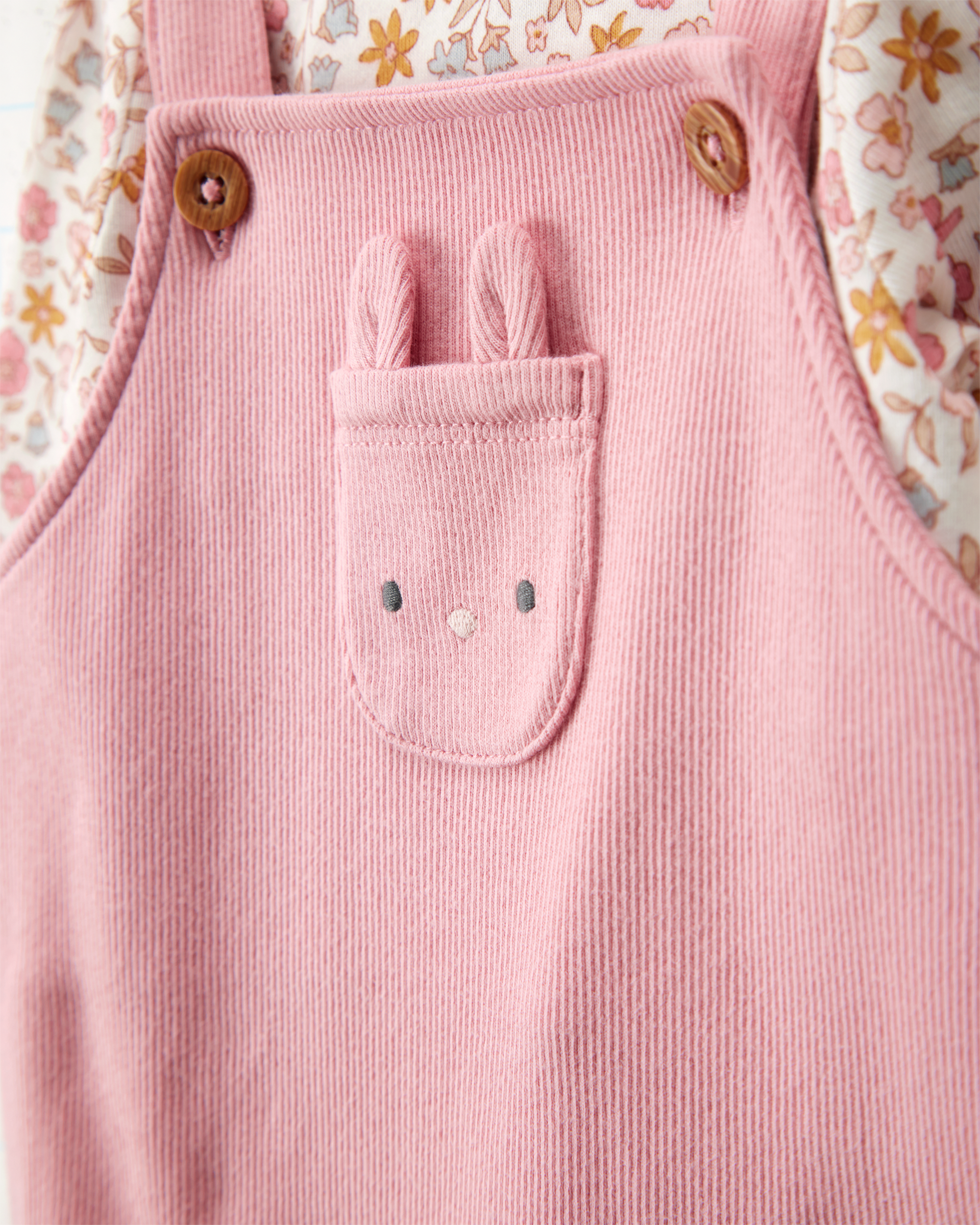 Baby 2-Piece Floral Long-Sleeve Tee & Coverall Set