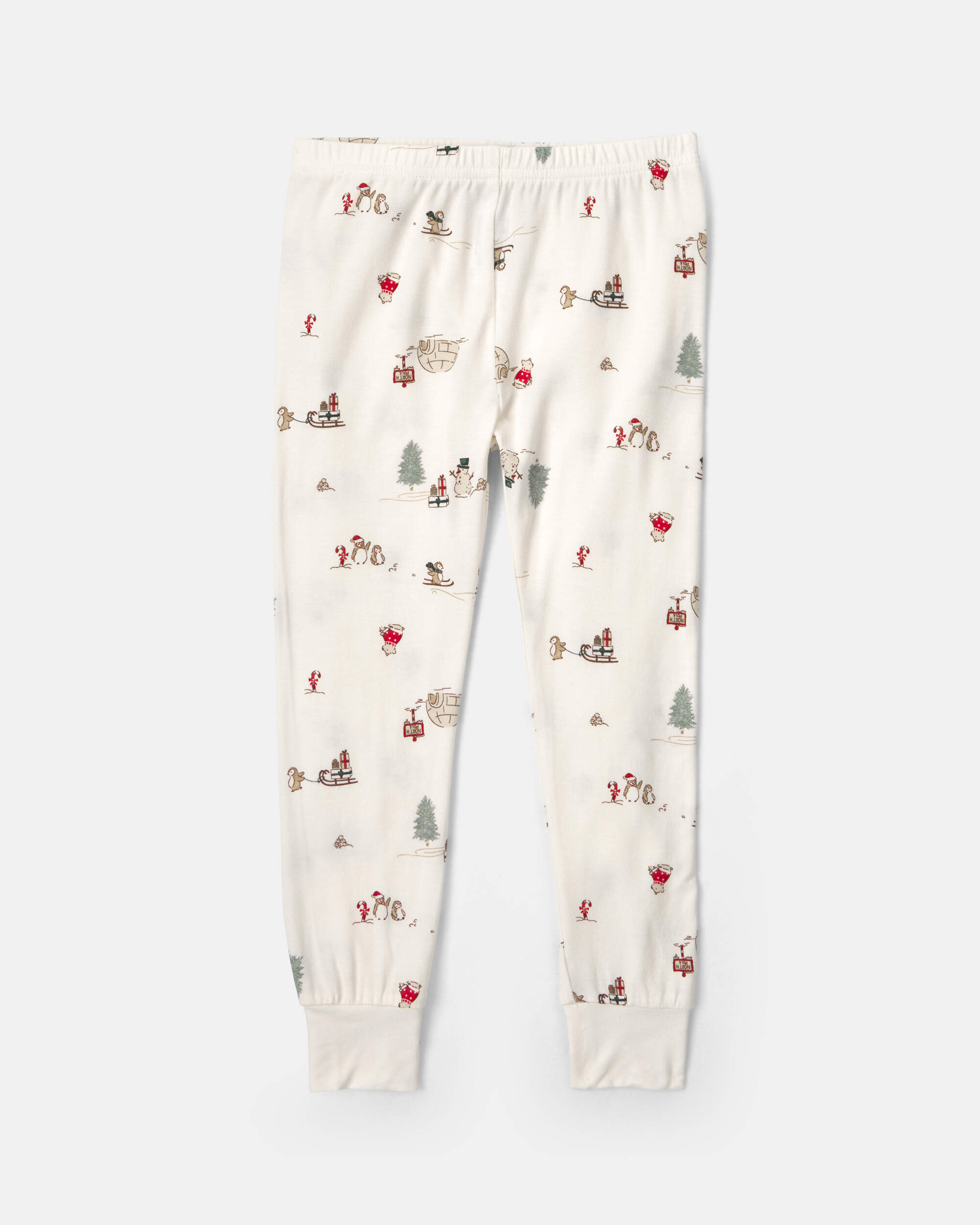 Toddler 2-Piece North Pole Christmas PurelySoft™ Snug Fit Pyjama Set - Cream