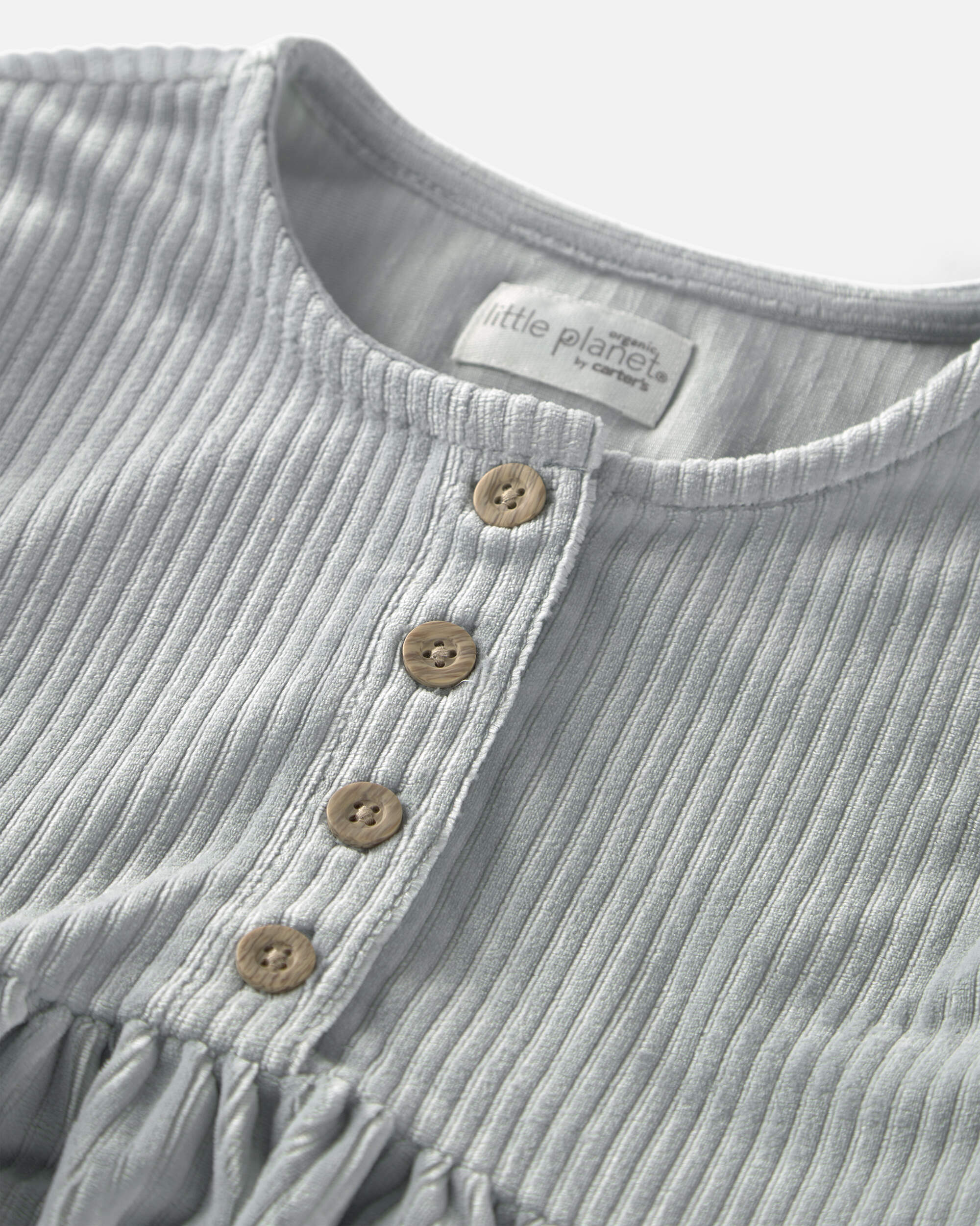 Toddler Girl Recycled Ribbed Velour Dress